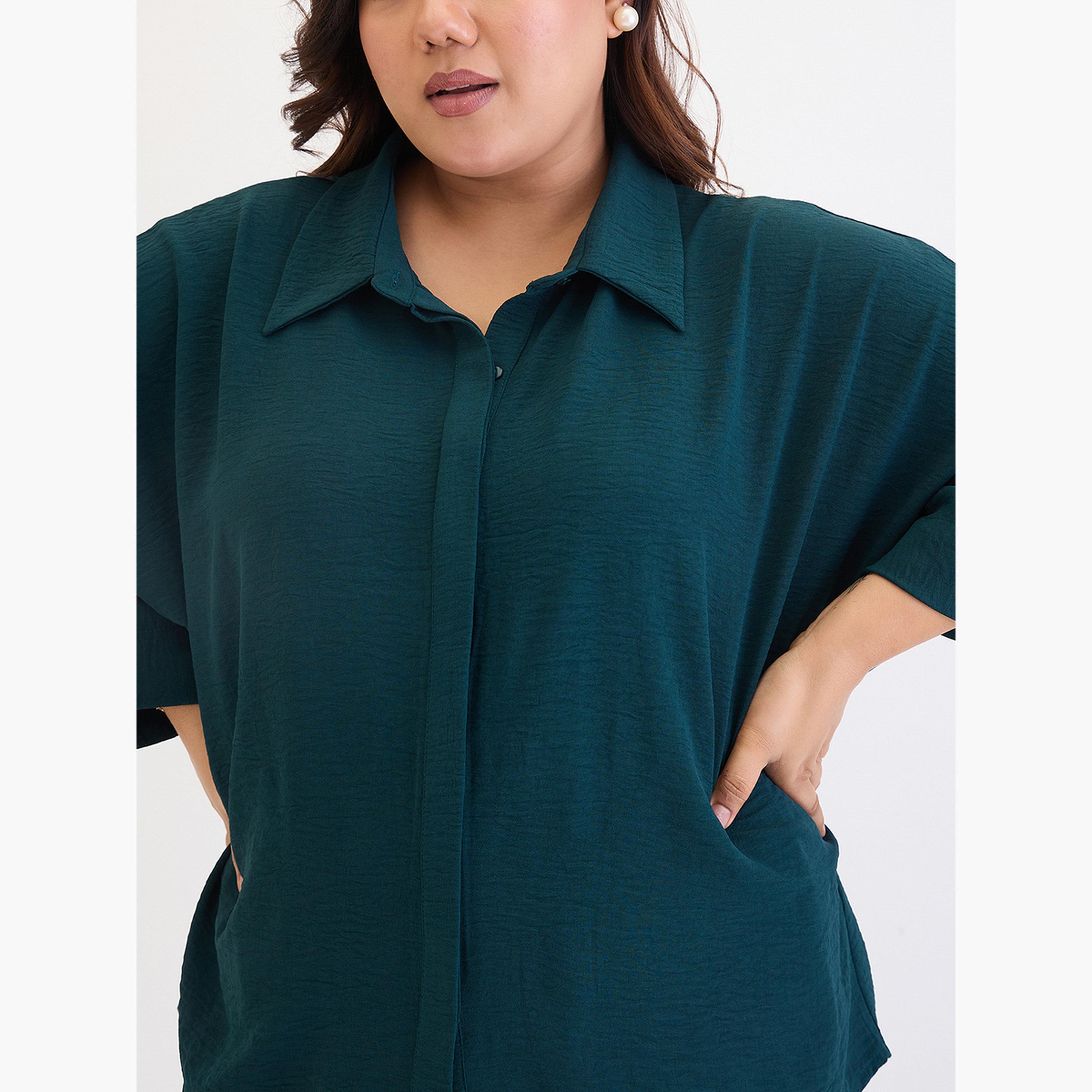 Femmella Plus Size Relaxed Fit Shirt and Trousers Co-Ords-women-clothing-coordsets-image-3