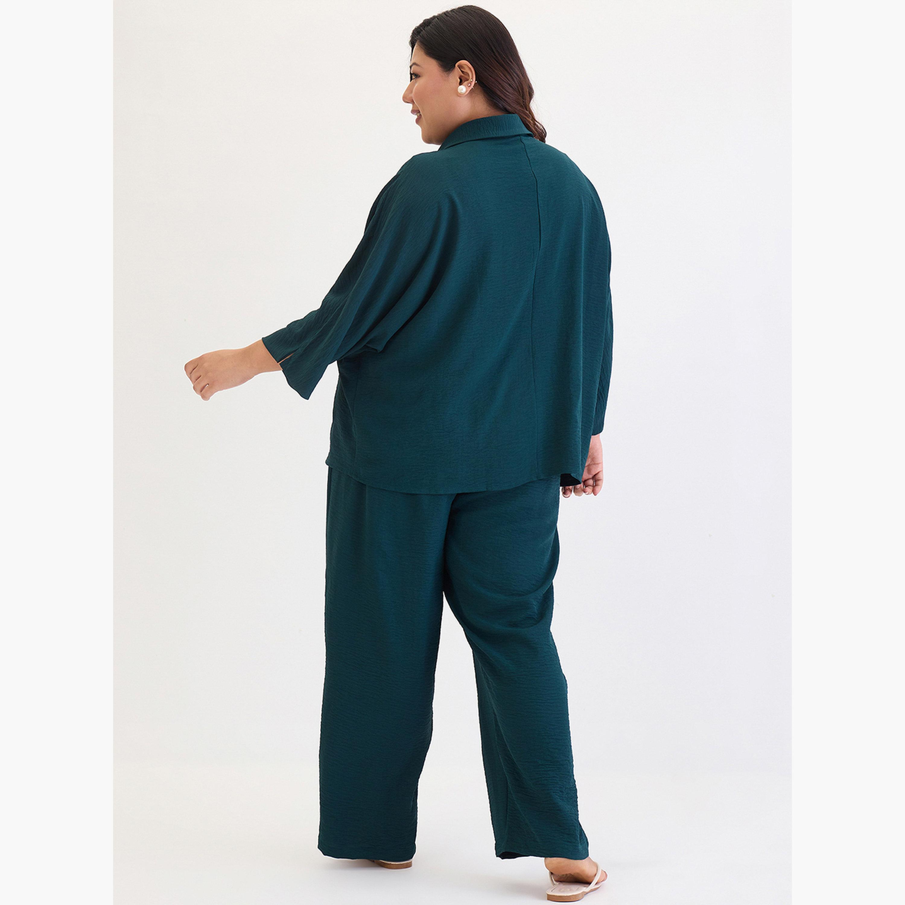 Femmella Plus Size Relaxed Fit Shirt and Trousers Co-Ords-women-clothing-coordsets-image-6