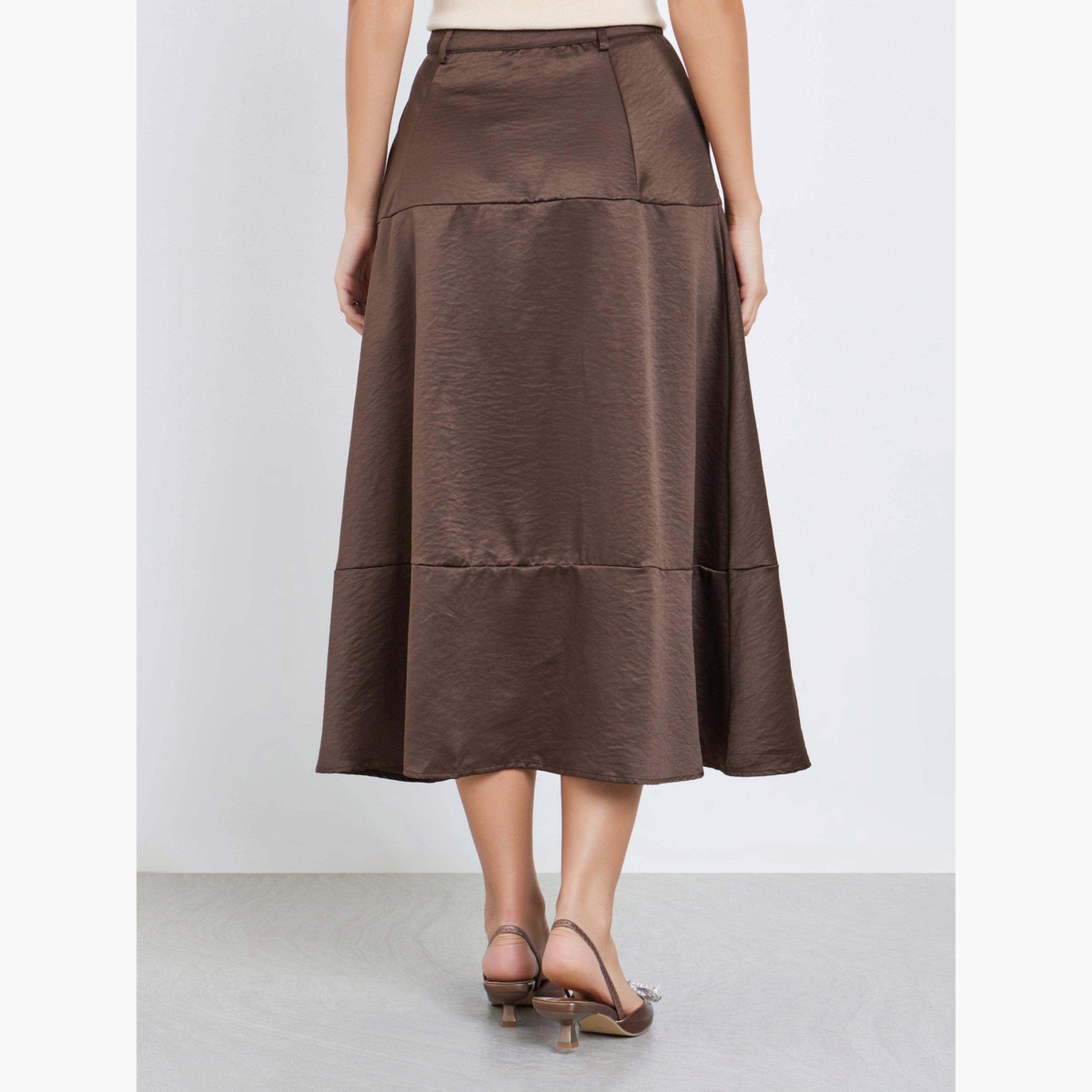Styli Women Solid High Rise Tiered Midi Skirt-women-clothing-bottoms-skirts-image-4
