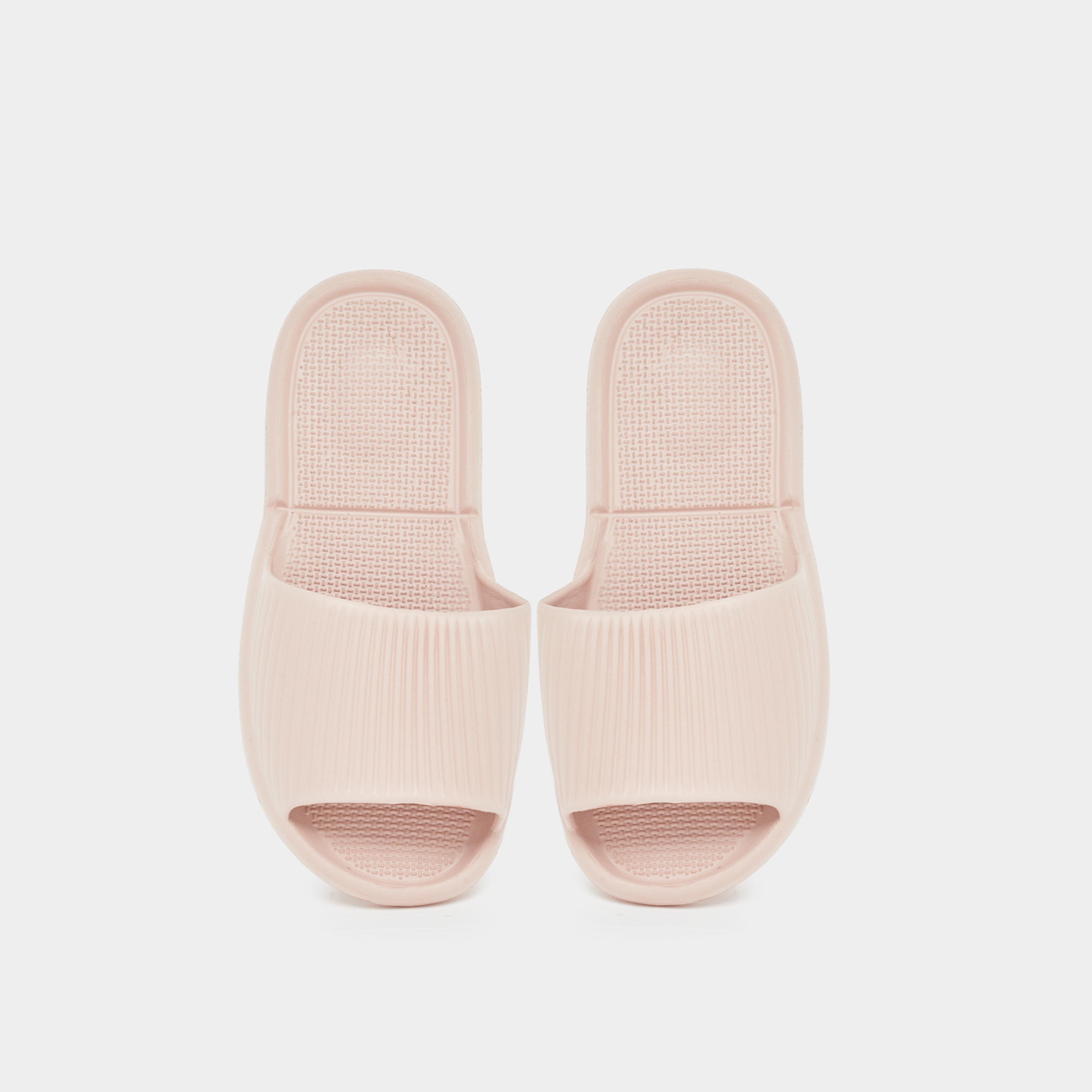 Styli Women Light Pink Textured Slides-women-shoes-flats-slides-image-5