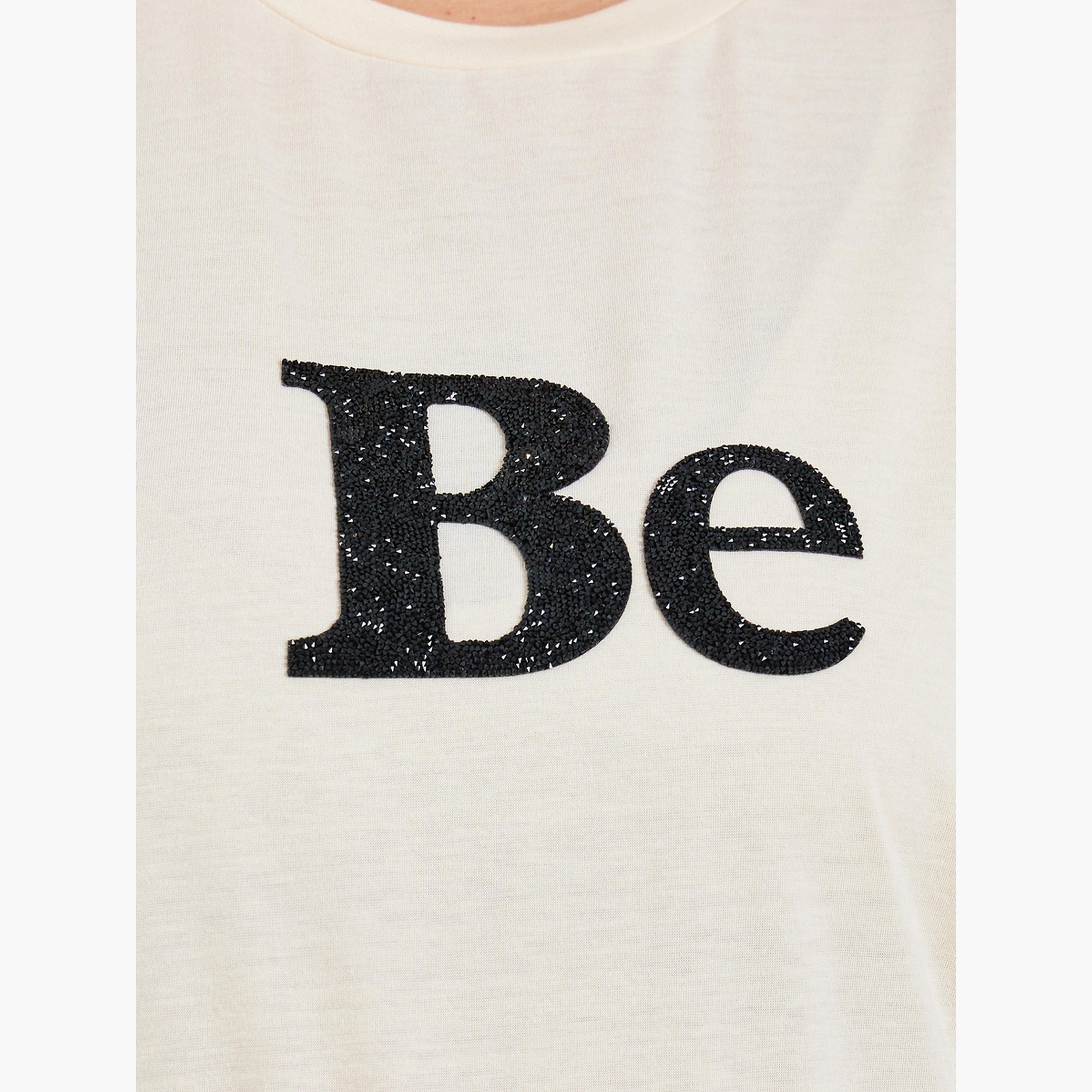 Styli Plus Size Beige Embellished T-Shirt-women-clothing-tshirts-image-3