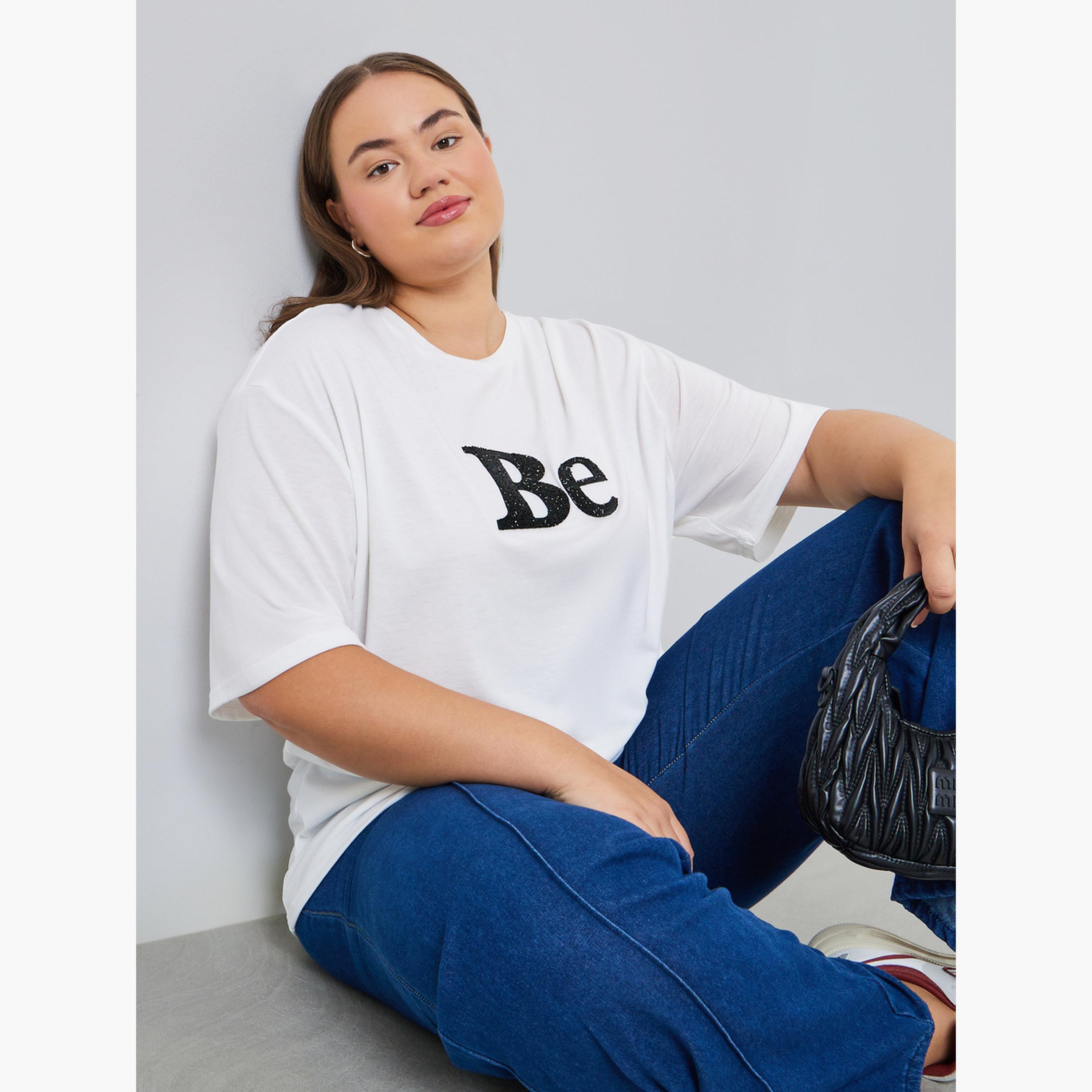 Styli Plus Size White Embellished T-Shirt-women-clothing-tshirts-image-3