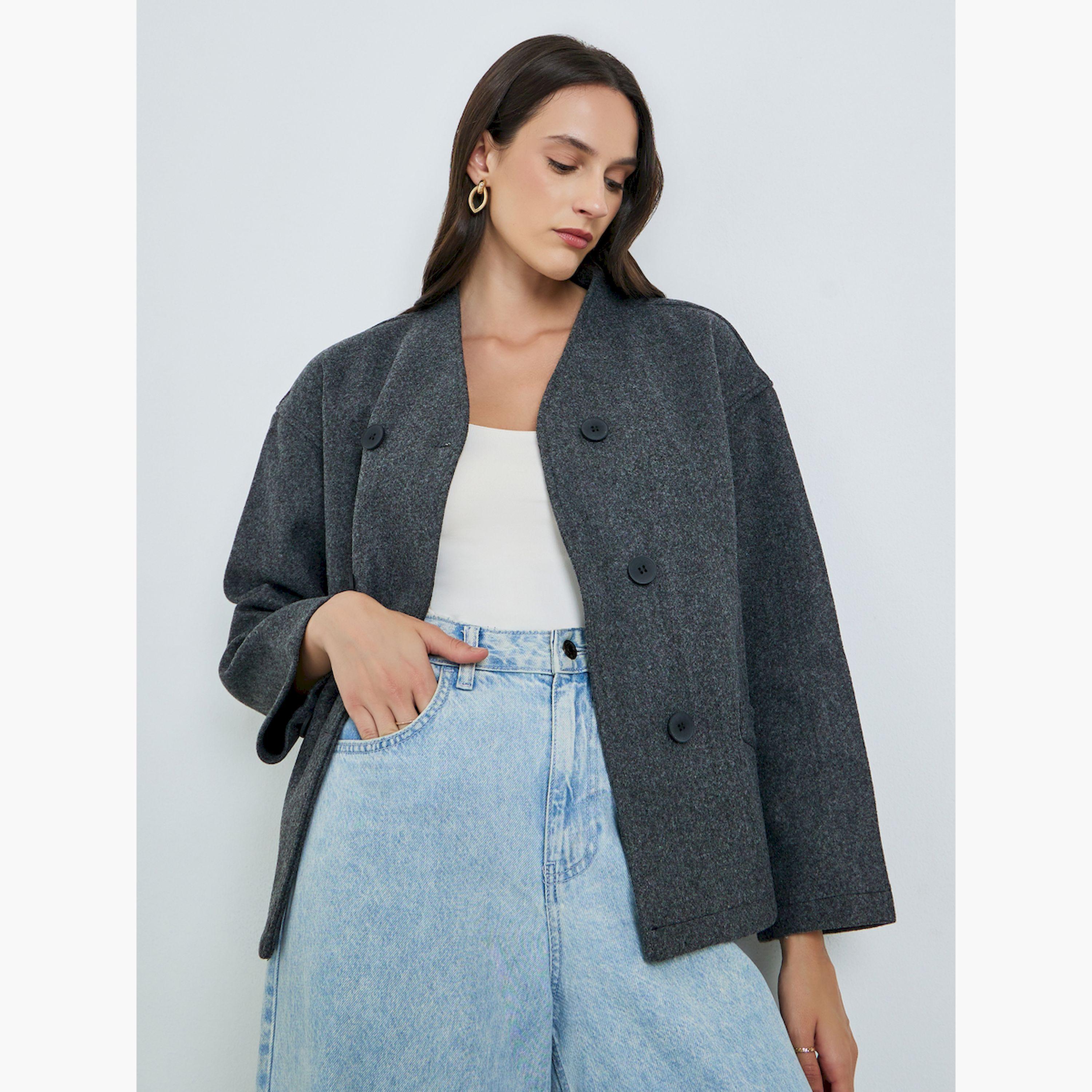 Take Two Women's Solid double-breasted Coat-women-clothing-coatsandjackets-coats-image-3