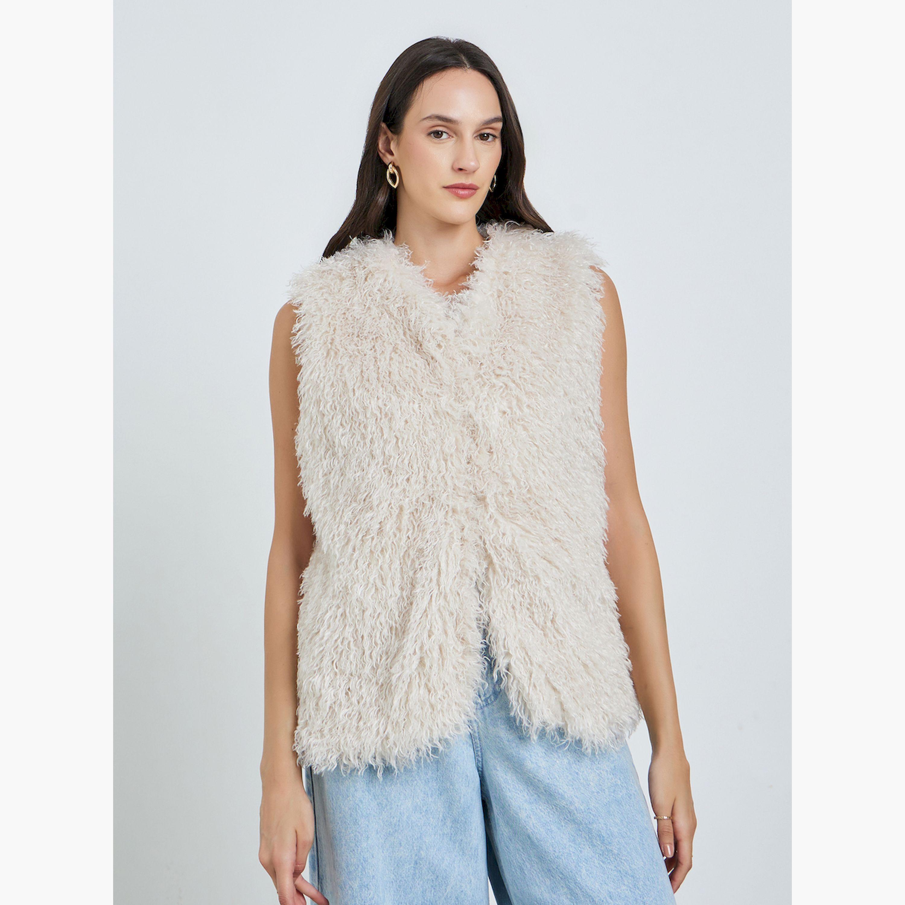 Take Two Women's Solid Sleeveless Fake Fur Coat-women-winterwear-coatsandjackets-jackets-image-1