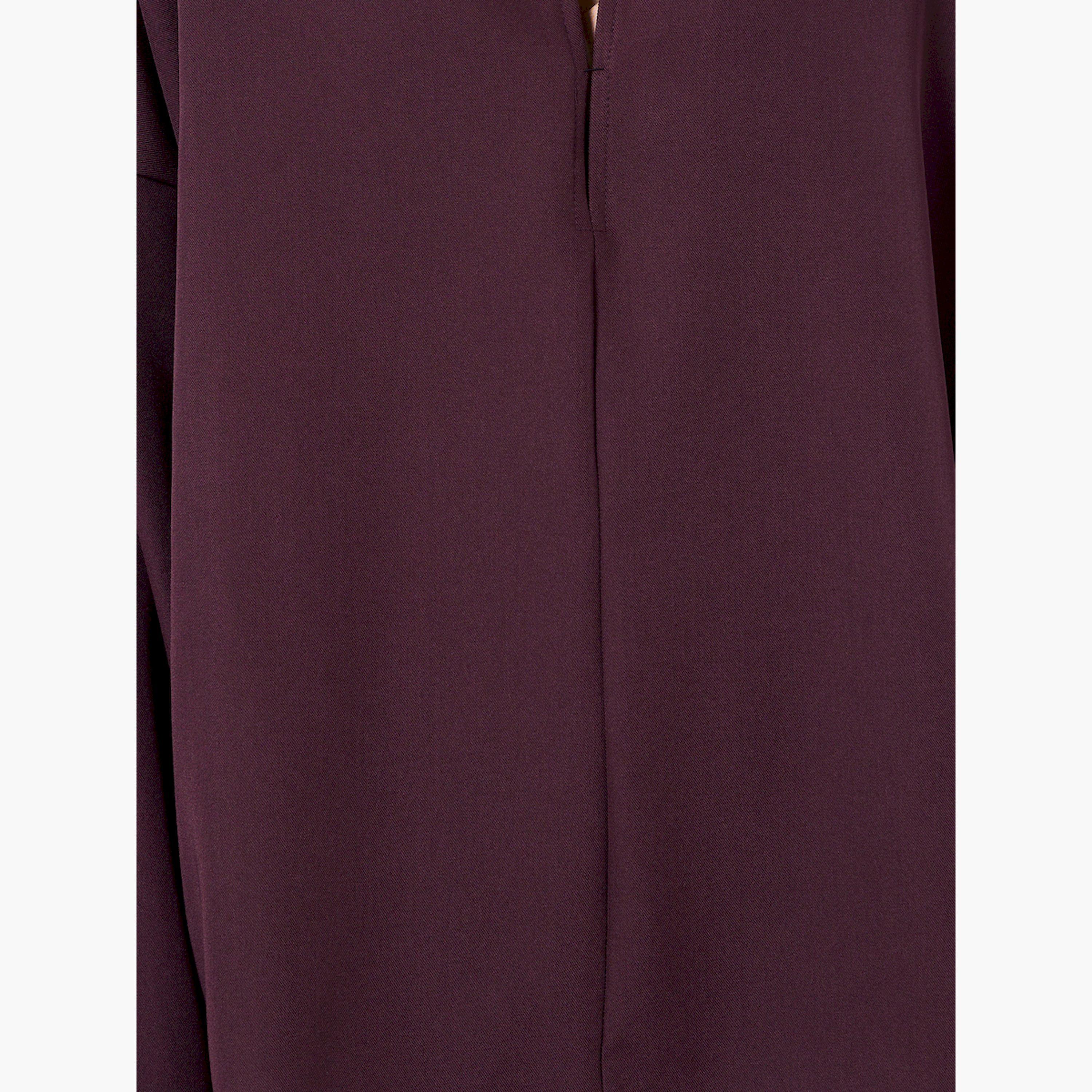 Take Two X Styli Burgundy Relaxed Fit Top and Wide Leg Pants Co-Ords-women-clothing-coordsets-image-3
