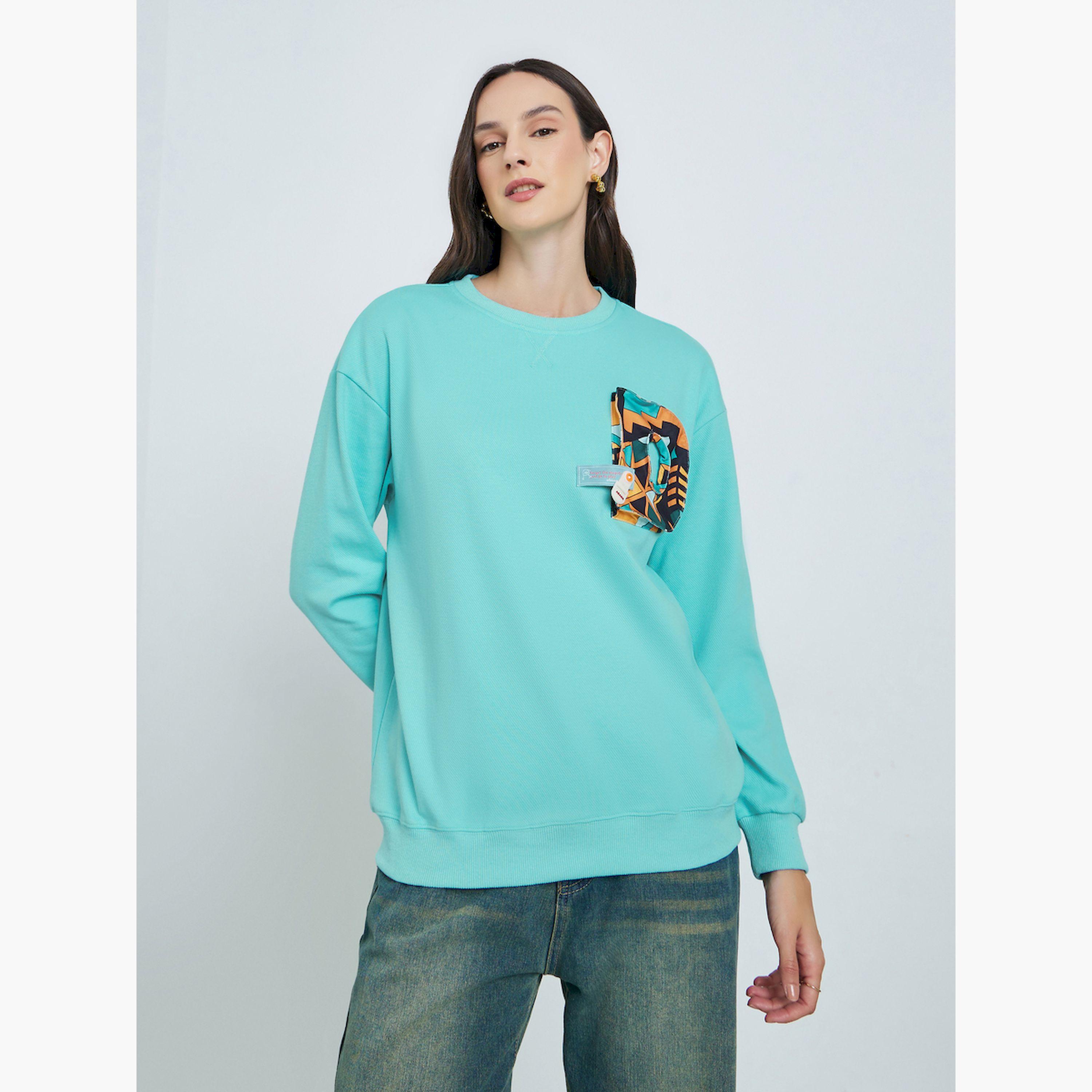 Take Two Women's 3D Printed Decor Round Neck Long Sleeve Sweatshirt-women-winterwear-hoodiesandsweatshirts-sweatshirts-image-1