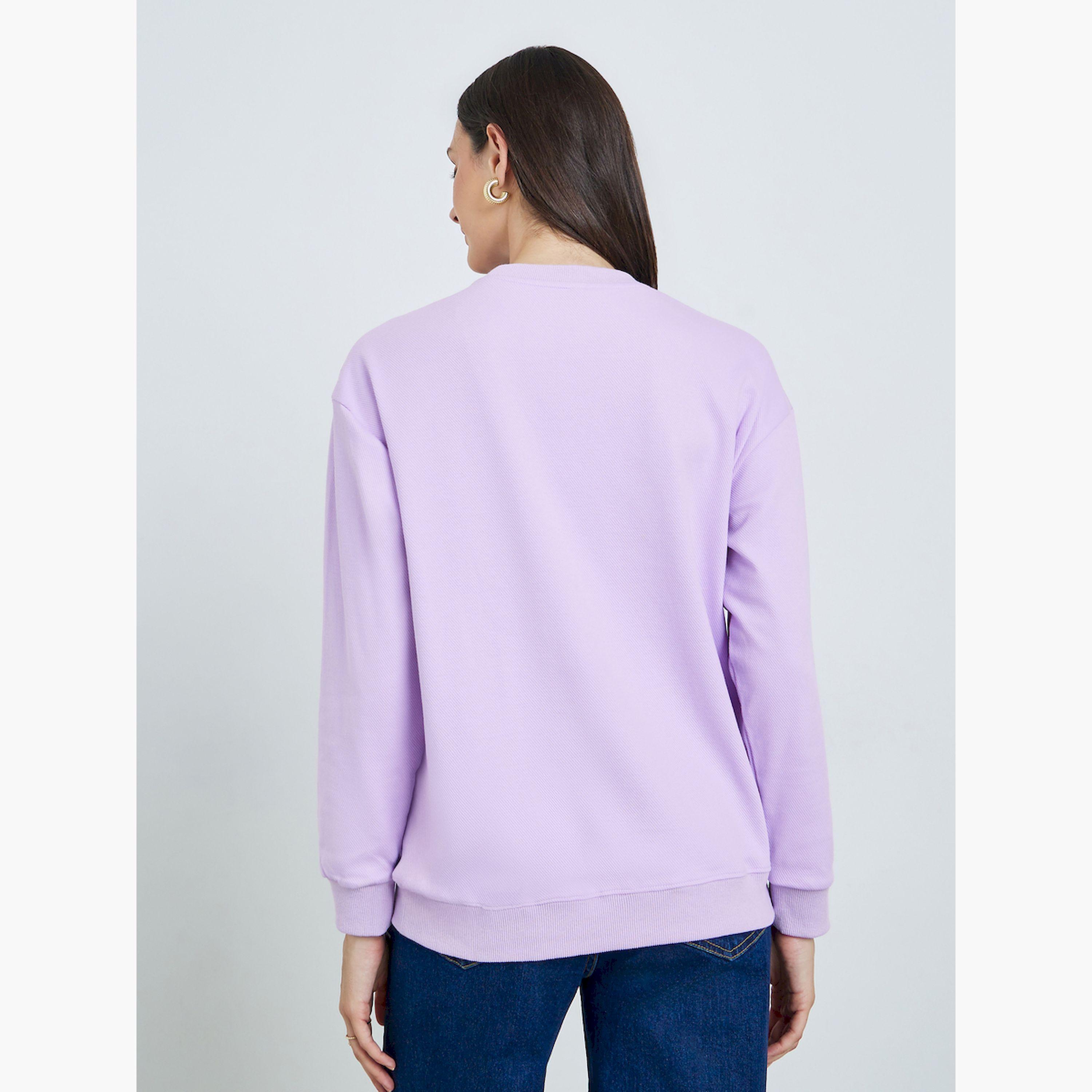 Take Two Women's 3D Printed Decor Round Neck Long Sleeve Sweatshirt-women-winterwear-hoodiesandsweatshirts-sweatshirts-image-5