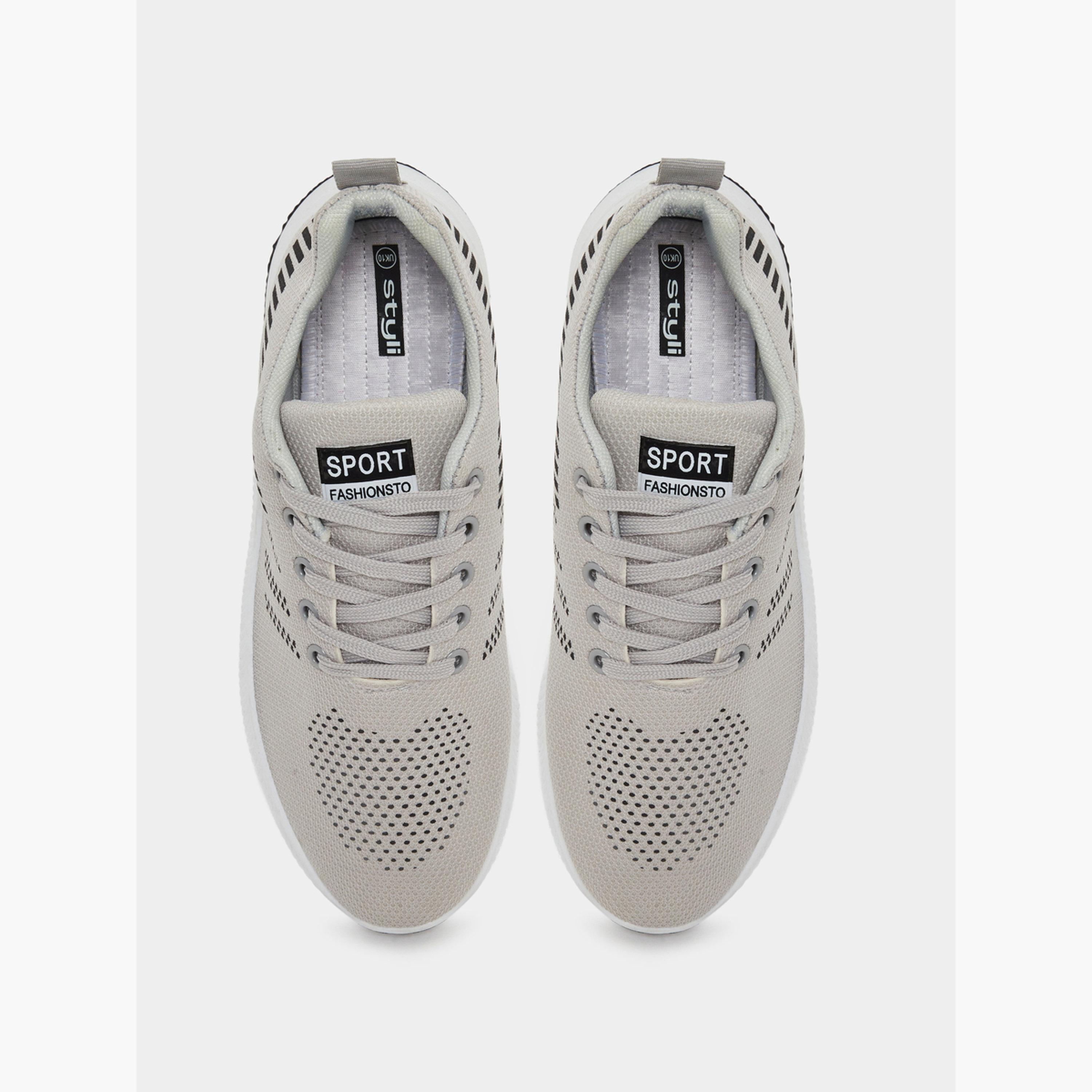 Styli Men Printed Panel Lace Up Sneakers-men-shoes-sneakers-image-5