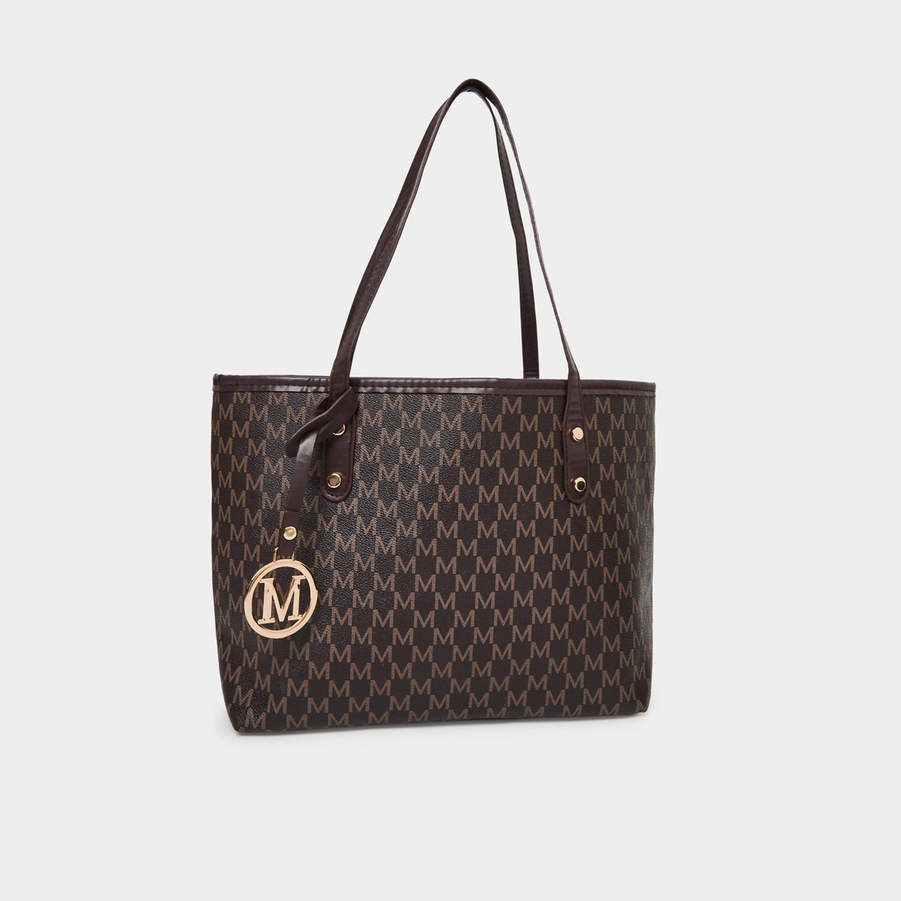 Styli Charm Detail Double Top Handle Shoulder Bag-women-bagsandwallets-handbags-image-1