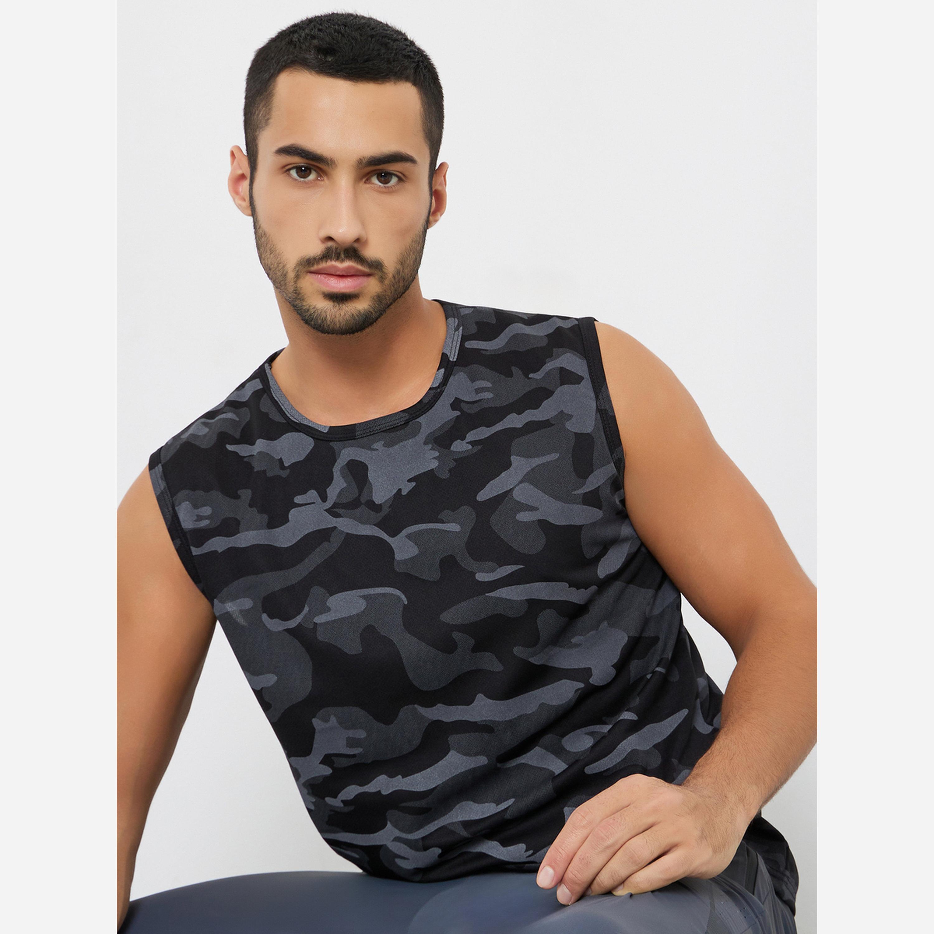 Styli Men Black Camo Print Relaxed Tank-men-clothing-sportswearandactivewear-tshirtsandpolos-image-3