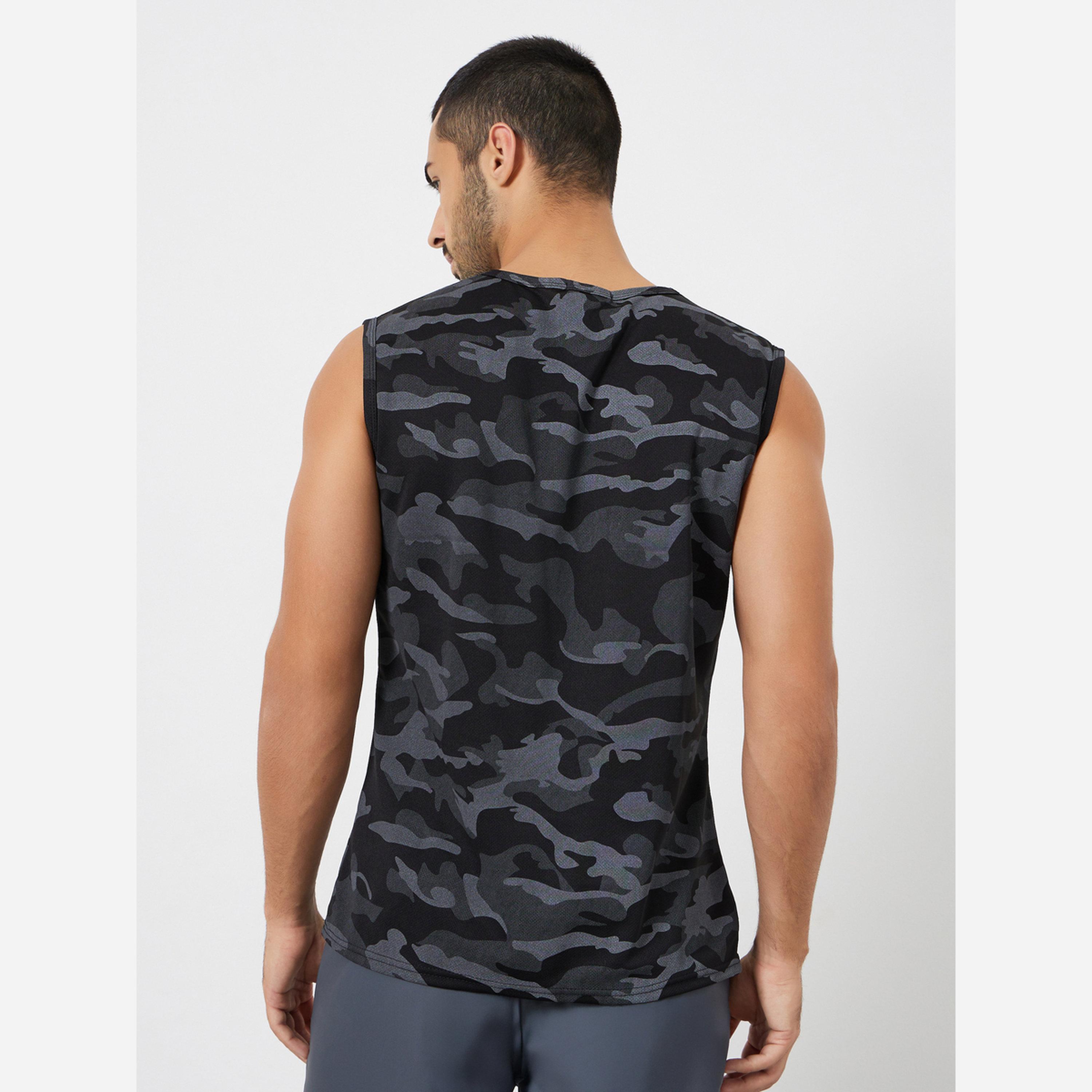 Styli Men Black Camo Print Relaxed Tank-men-clothing-sportswearandactivewear-tshirtsandpolos-image-5