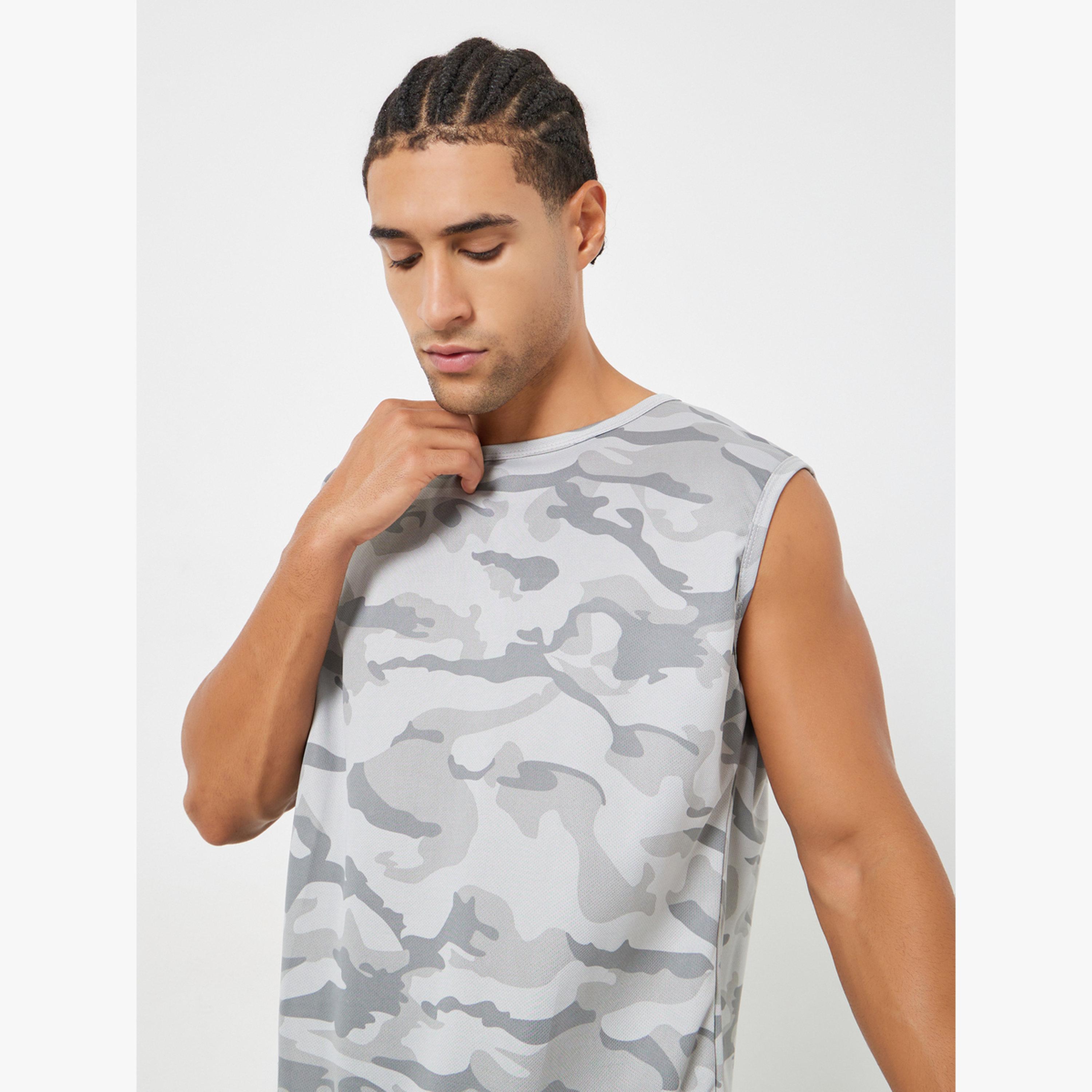 Styli Men Grey Camo Print Sleeveless Tank Top-men-clothing-sportswearandactivewear-tshirtsandpolos-image-3