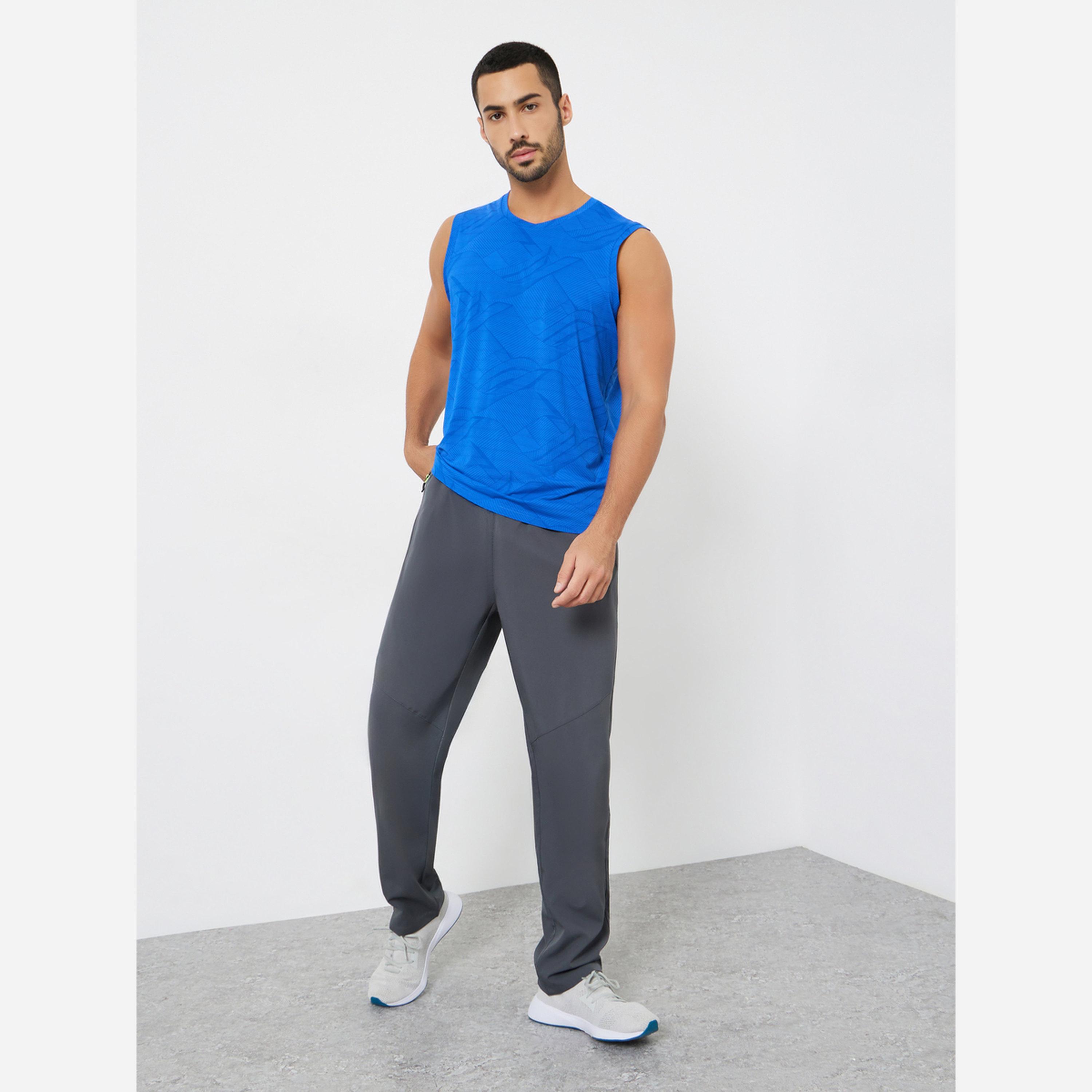 Styli Men Blue Printed Performance Relaxed Tank-men-clothing-sportswearandactivewear-tshirtsandpolos-image-2