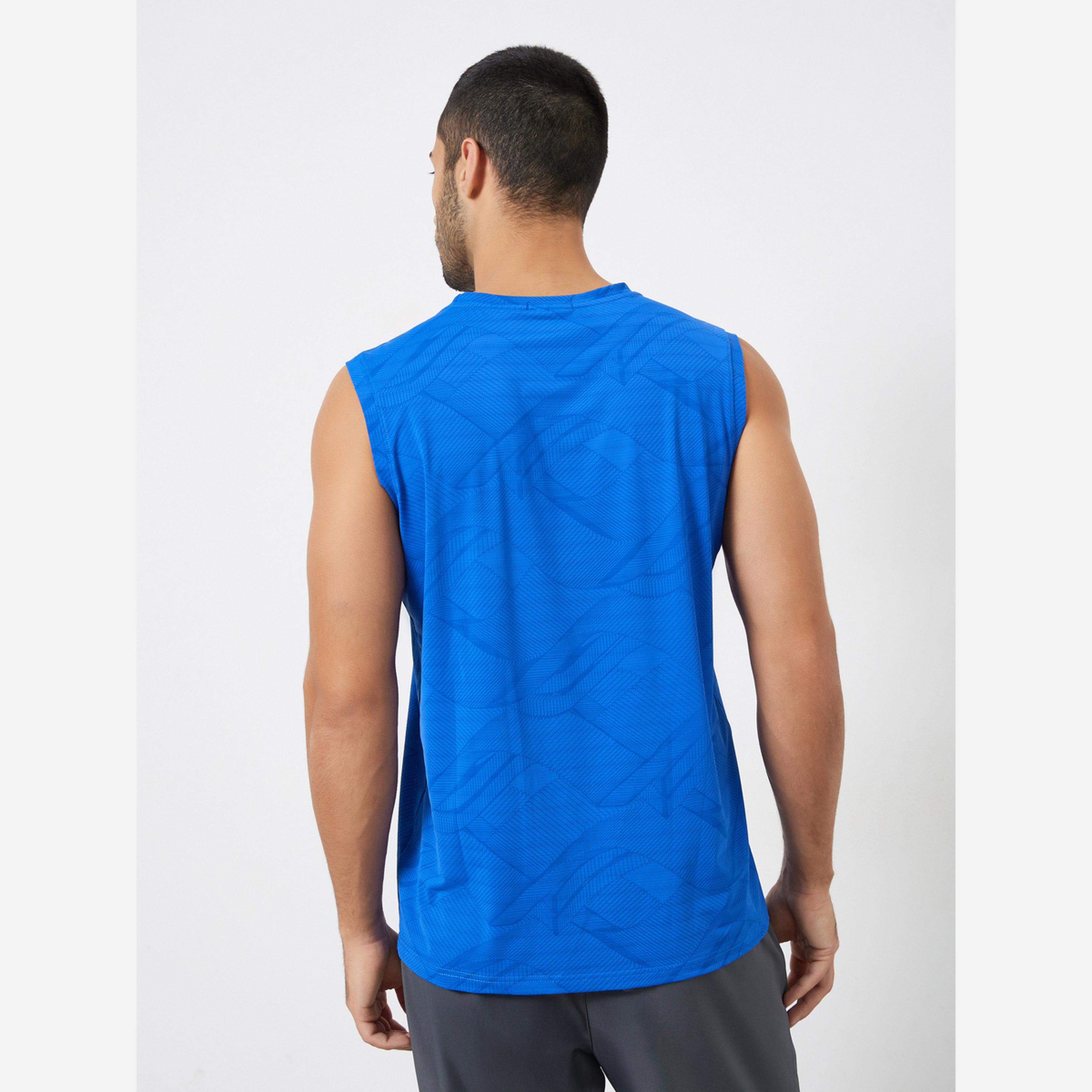 Styli Men Blue Printed Performance Relaxed Tank-men-clothing-sportswearandactivewear-tshirtsandpolos-image-5