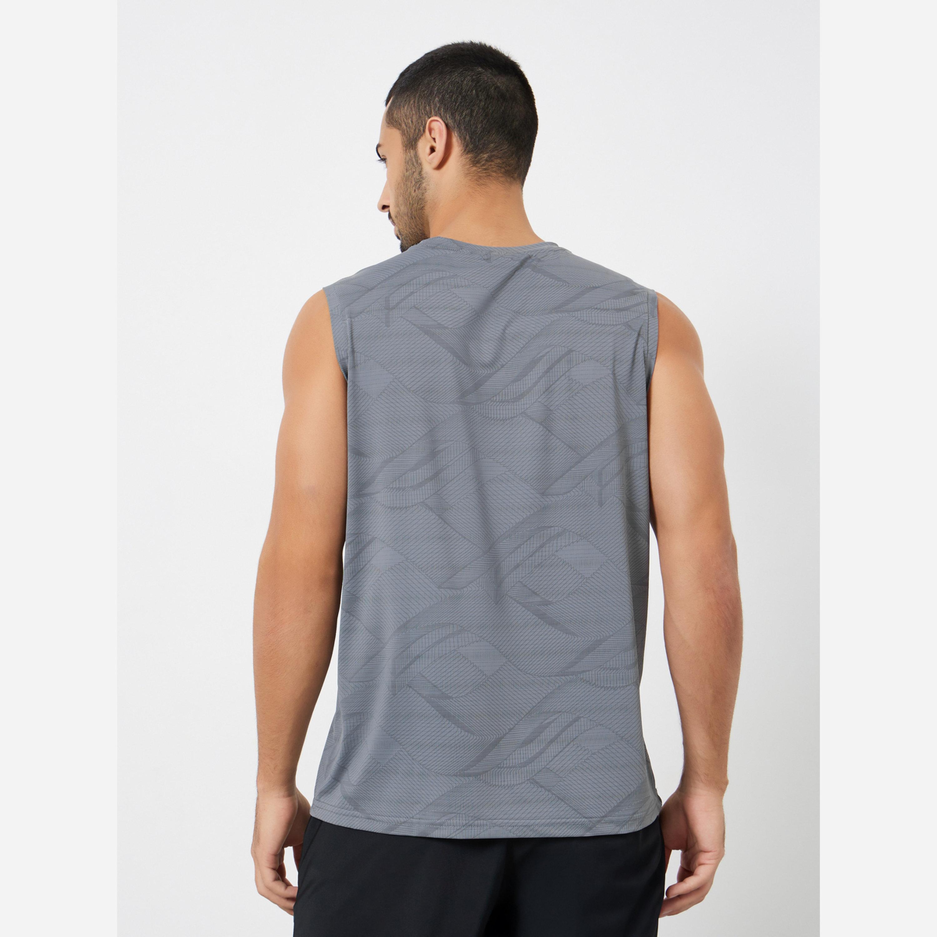 Styli Men Grey Printed Performance Relaxed Tank-men-clothing-sportswearandactivewear-tshirtsandpolos-image-4