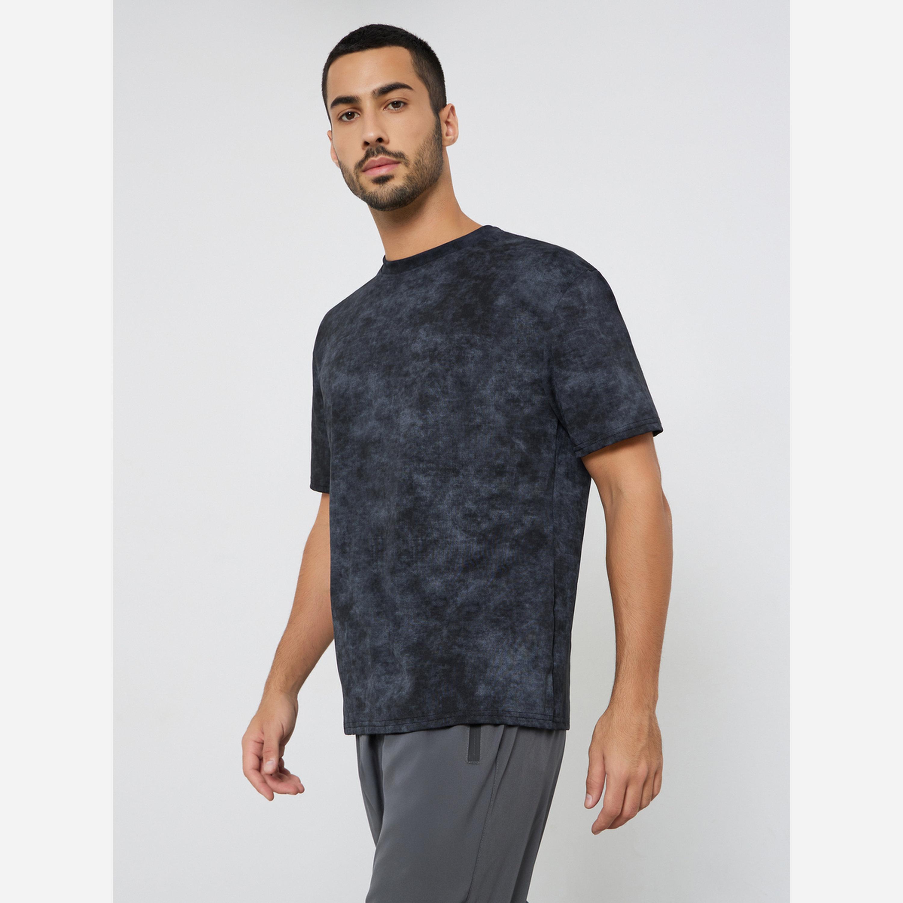 Styli Men Black Printed Relaxed Training T-Shirt-men-clothing-sportswearandactivewear-tshirtsandpolos-image-1