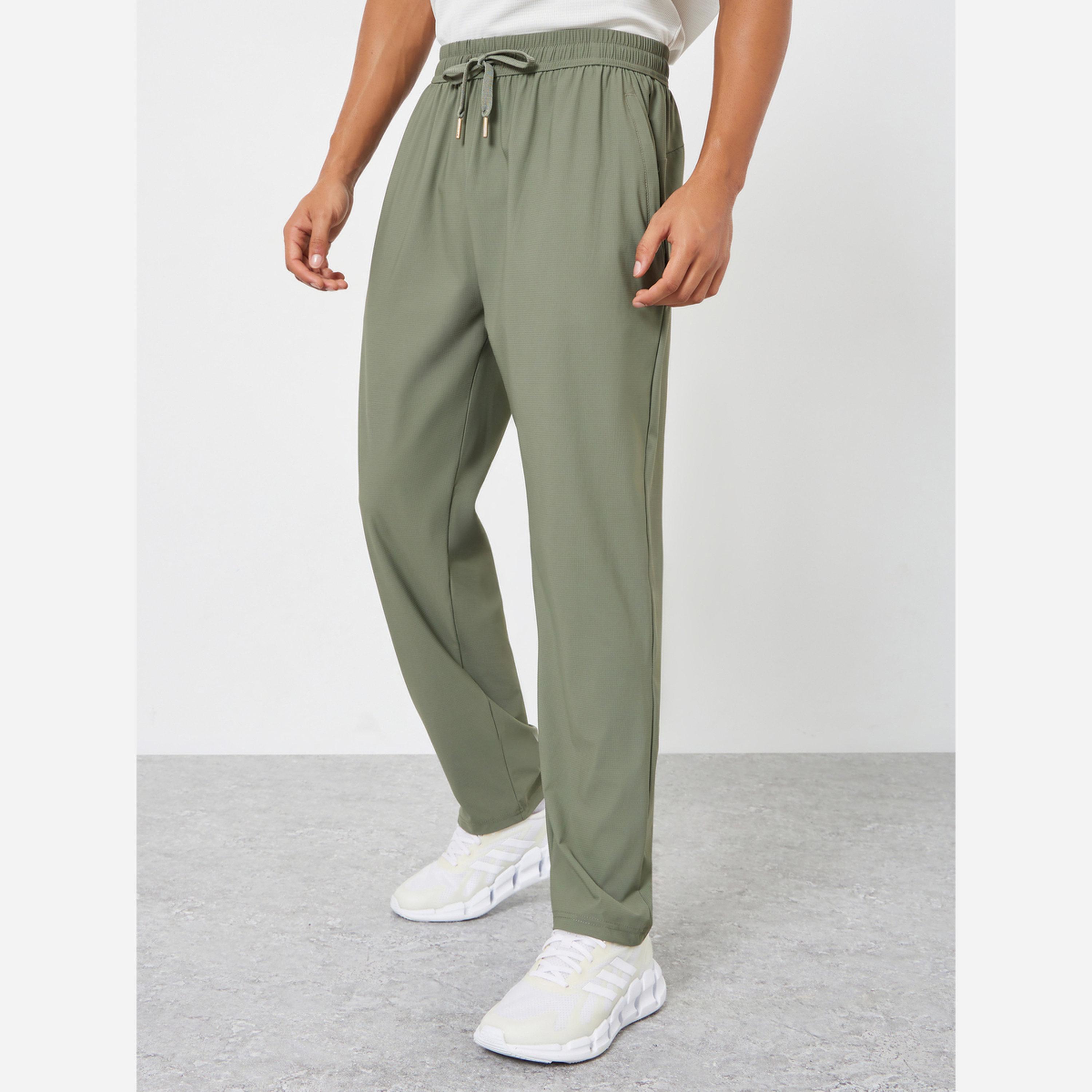 Styli Men Olive Green Relaxed Fit Track Pants-men-clothing-sportswearandactivewear-bottoms-joggers-image-1