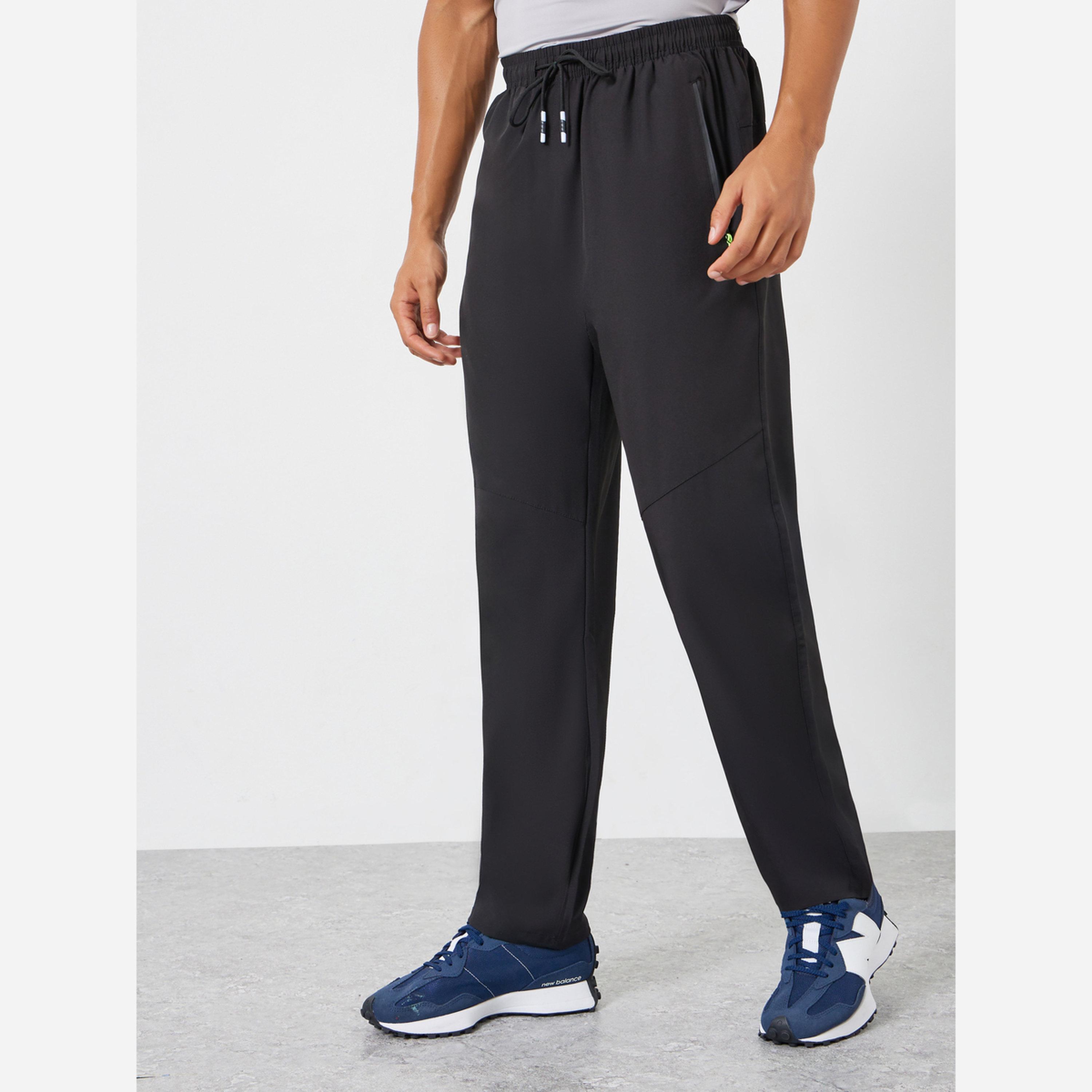 Styli Men Black Relaxed Fit Trackpants-men-clothing-sportswearandactivewear-bottoms-joggers-image-1