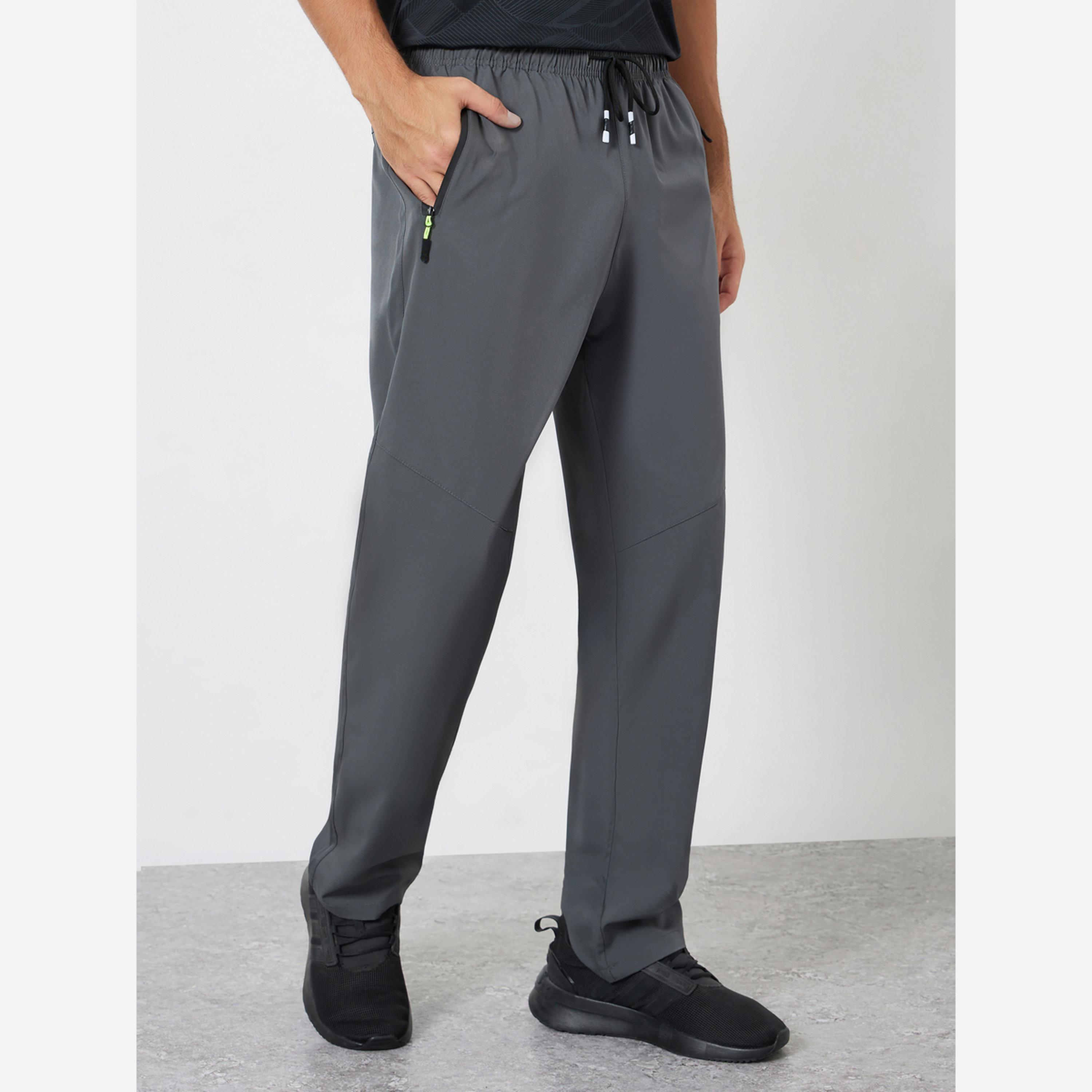 Styli Men Solid Relaxed Track Pant with Contrast Zipper-men-clothing-sportswearandactivewear-bottoms-joggers-image-1
