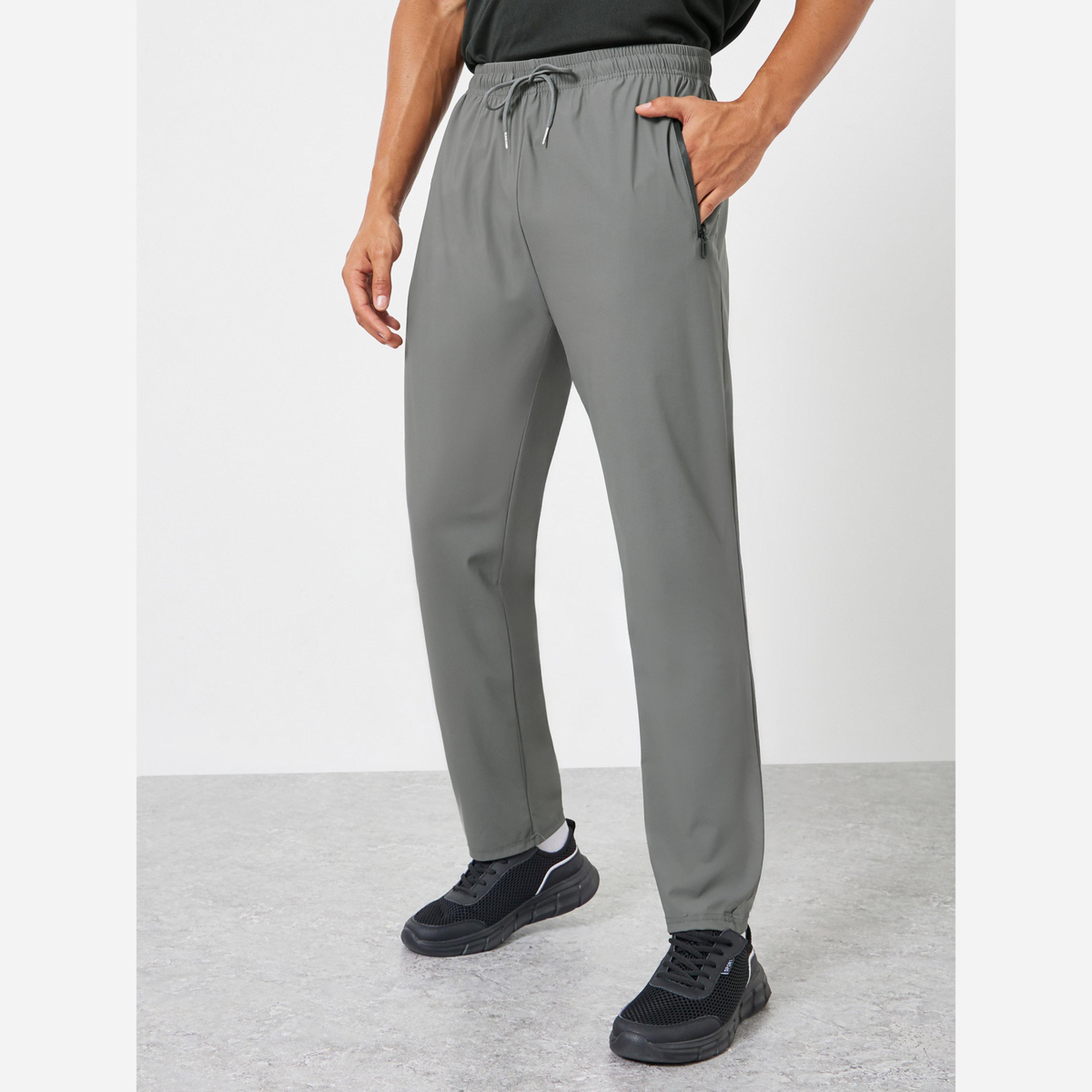 Styli Men Grey Relaxed Track Pant with Zipper Pockets-men-clothing-sportswearandactivewear-bottoms-joggers-image-1