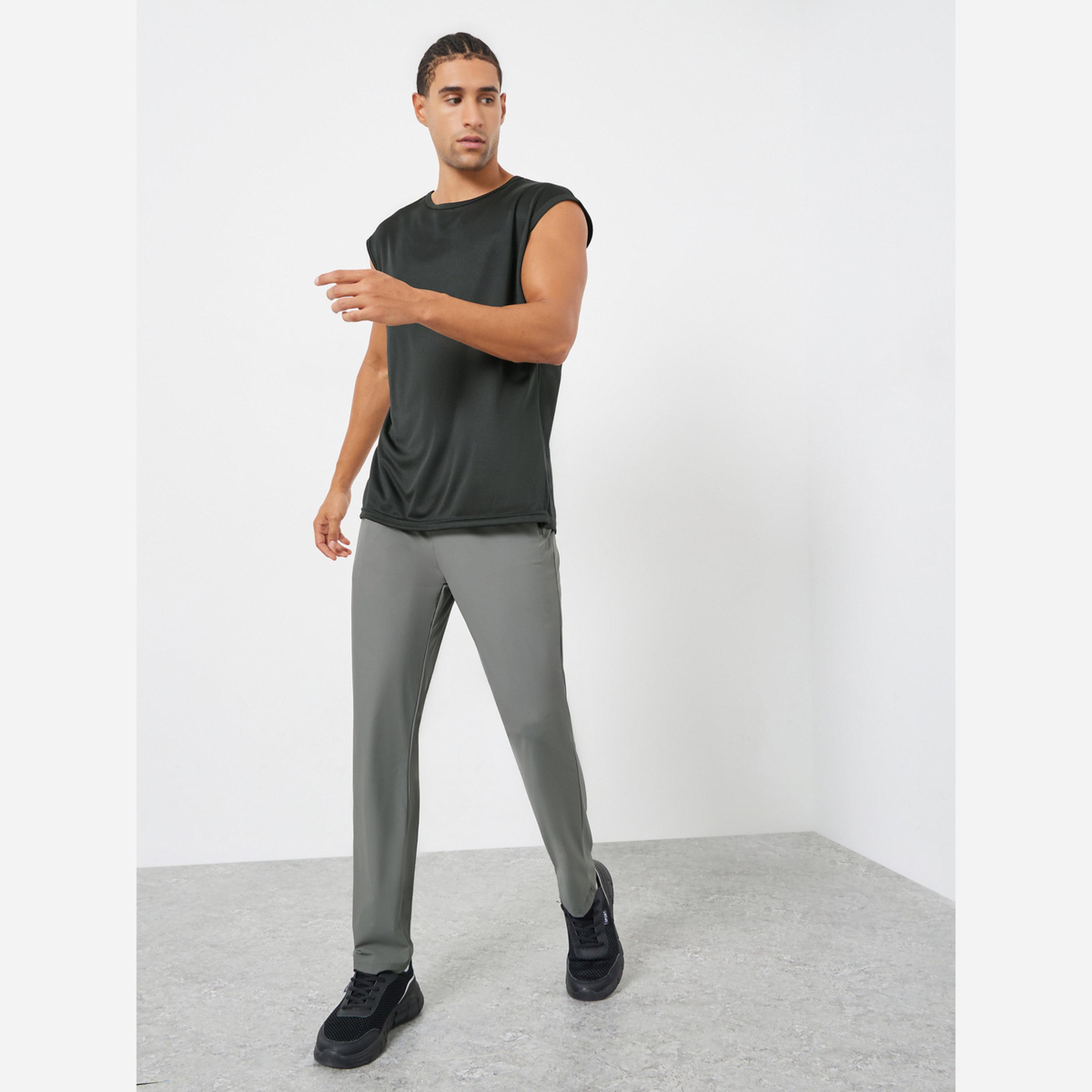Styli Men Grey Relaxed Track Pant with Zipper Pockets-men-clothing-sportswearandactivewear-bottoms-joggers-image-2