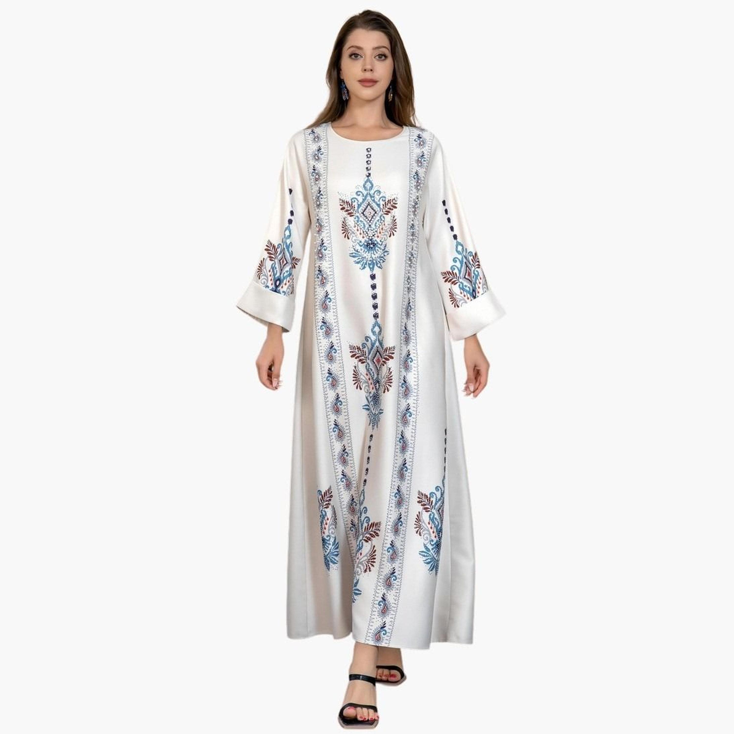تيك تو - جلابية برقبة دائرية مزينة باللؤلؤ الصناعي-women-arabicclothing-jalabiyas-image-1
