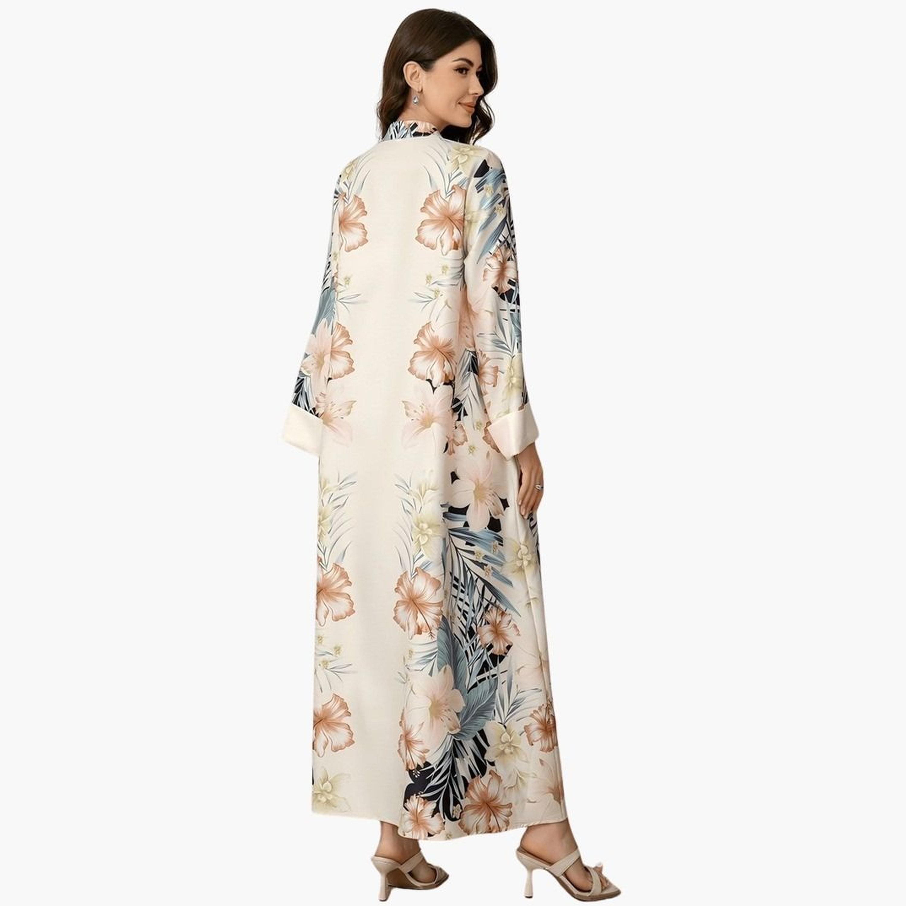 تيك تو - جلابية مزينة مورّدة وتفاصيل لؤلؤ صناعي-women-arabicclothing-jalabiyas-image-2