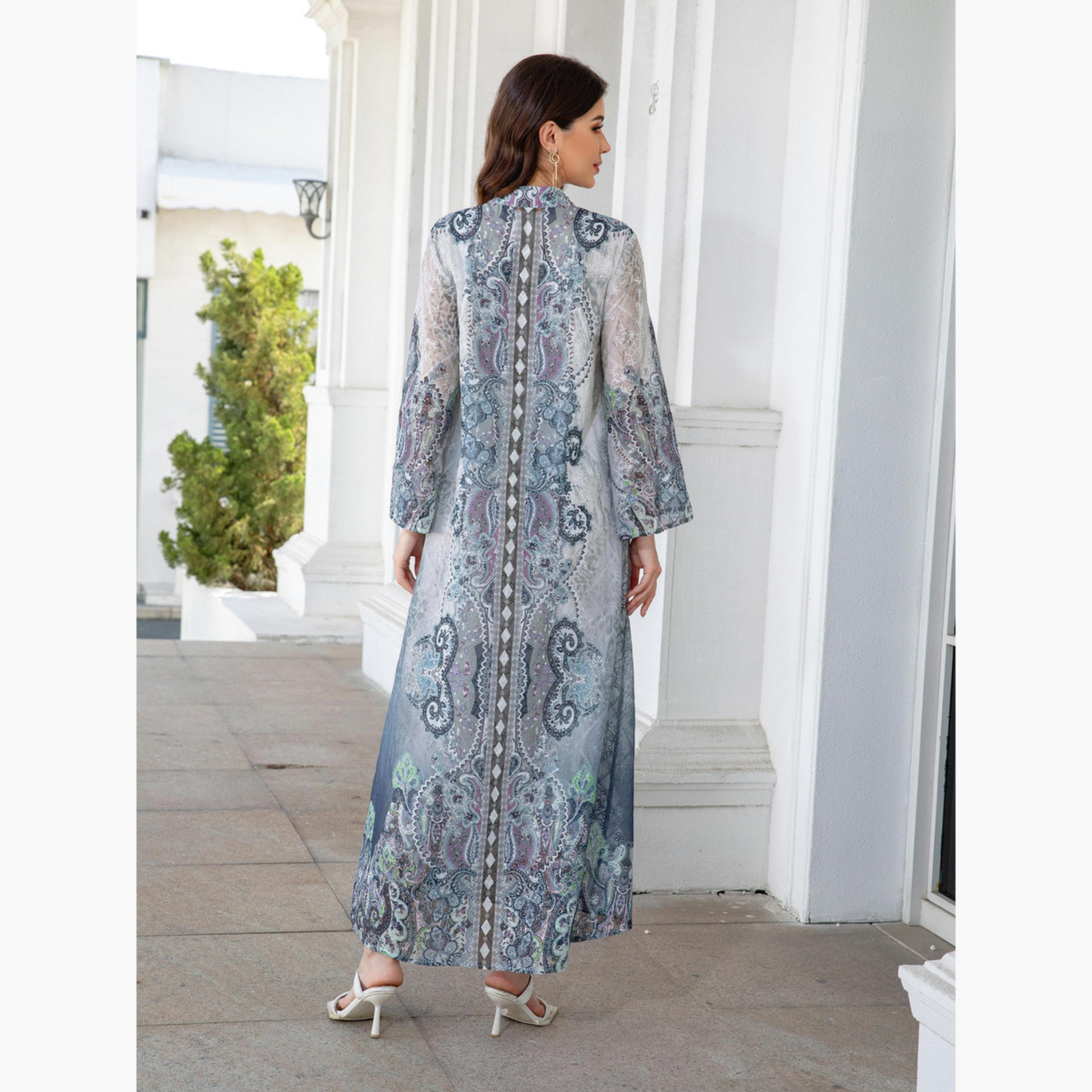 Take Two Printed Embroidery Detail Long Sleeve Jalabiya-women-arabicclothing-jalabiyas-image-6