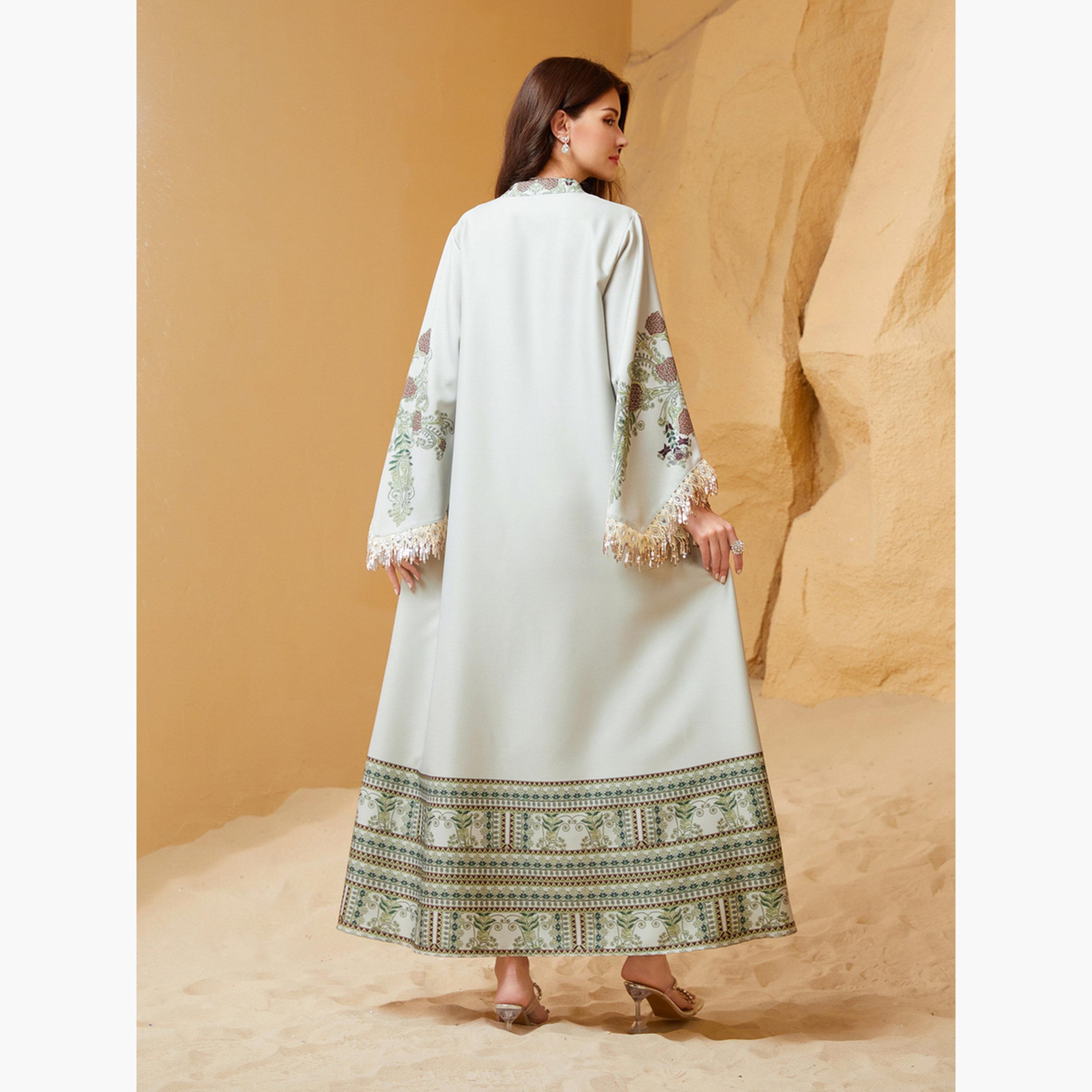 Take Two Embroidered Beaded Sleeve Tassel Jalabiya-women-arabicclothing-jalabiyas-image-6