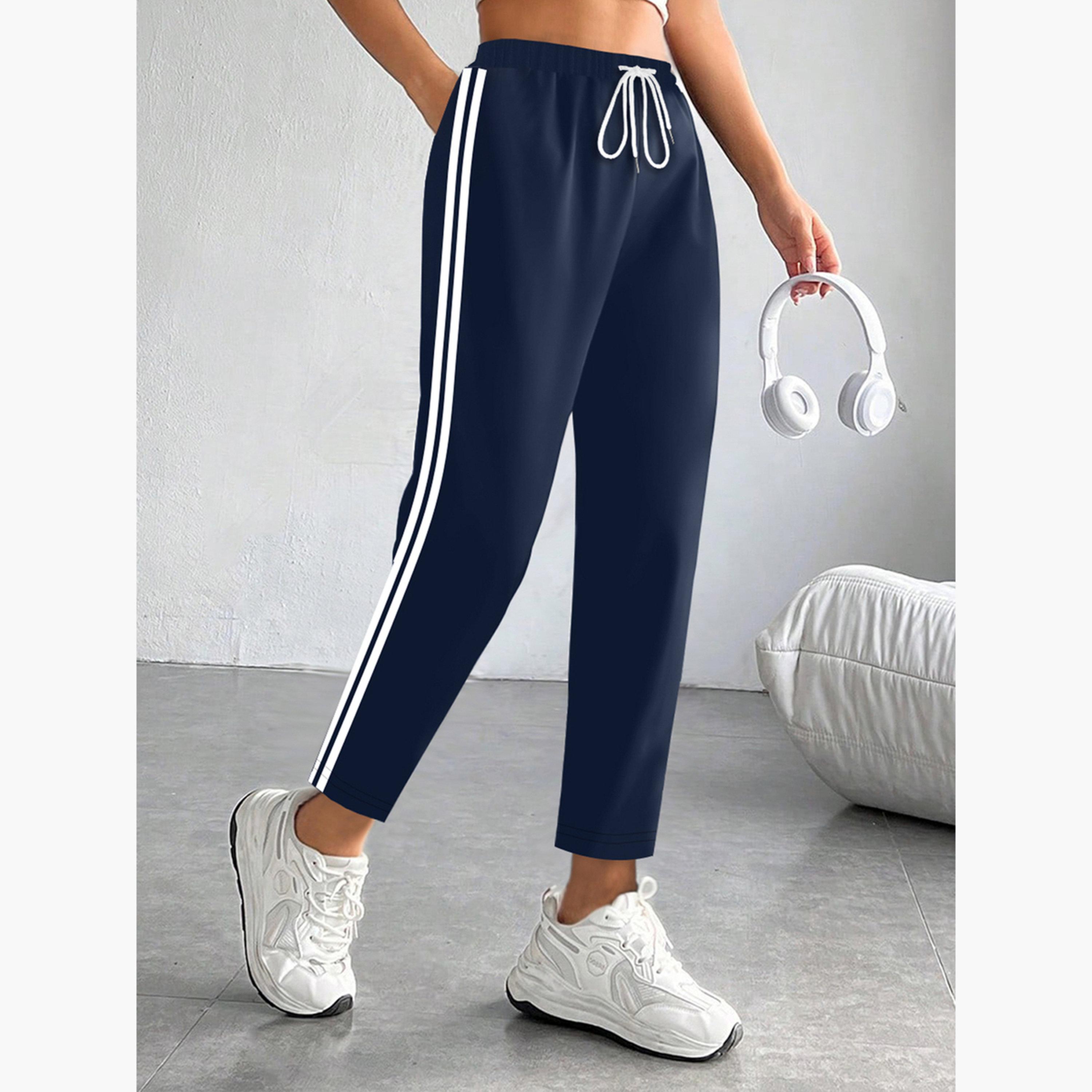 Take Two Women Dark Blue Side Stripe Detail Joggers-women-clothing-bottoms-joggers-image-6