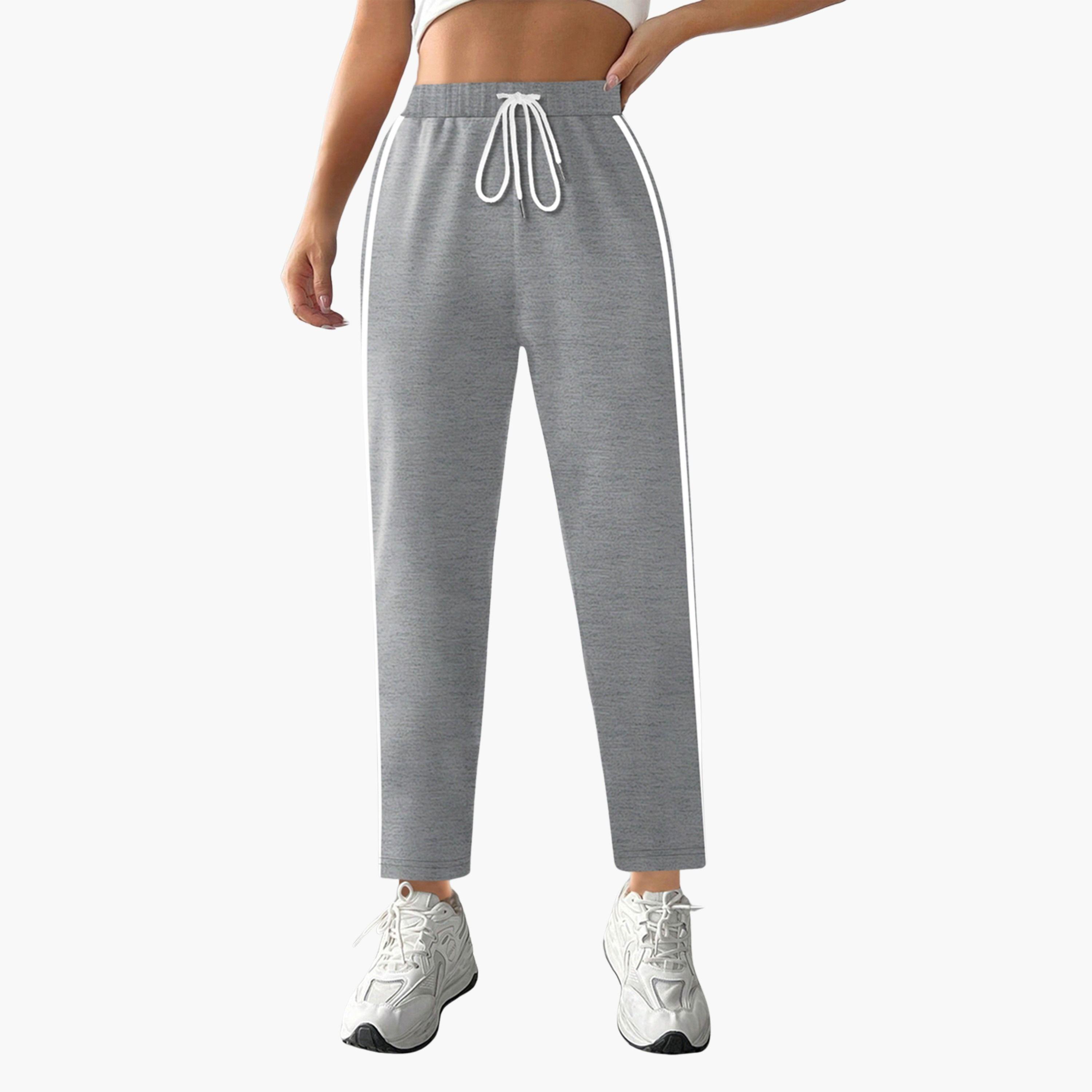 Take Two Women Grey Side Stripe Detail Joggers-women-clothing-bottoms-joggers-image-1