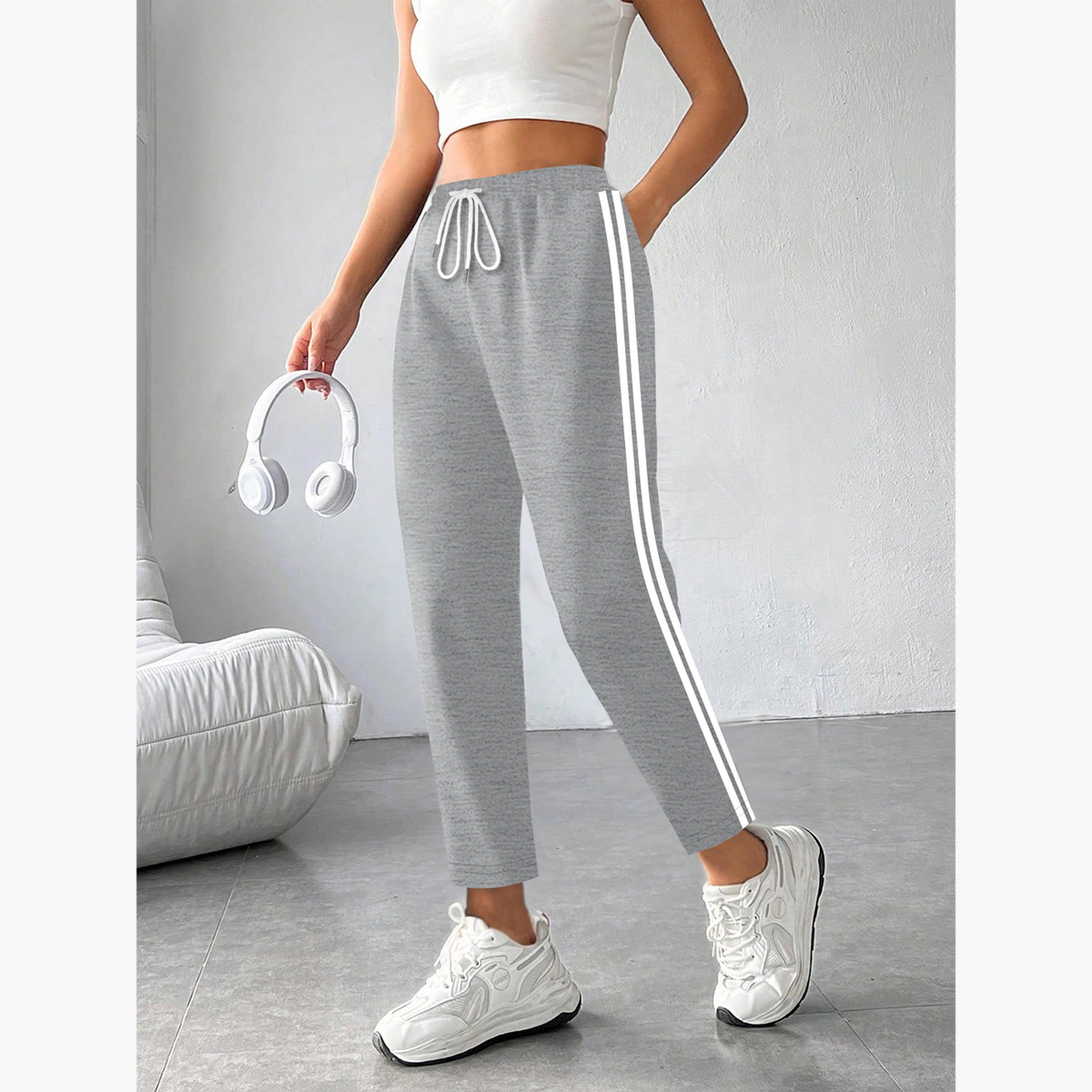 Take Two Women Grey Side Stripe Detail Joggers-women-clothing-bottoms-joggers-image-4