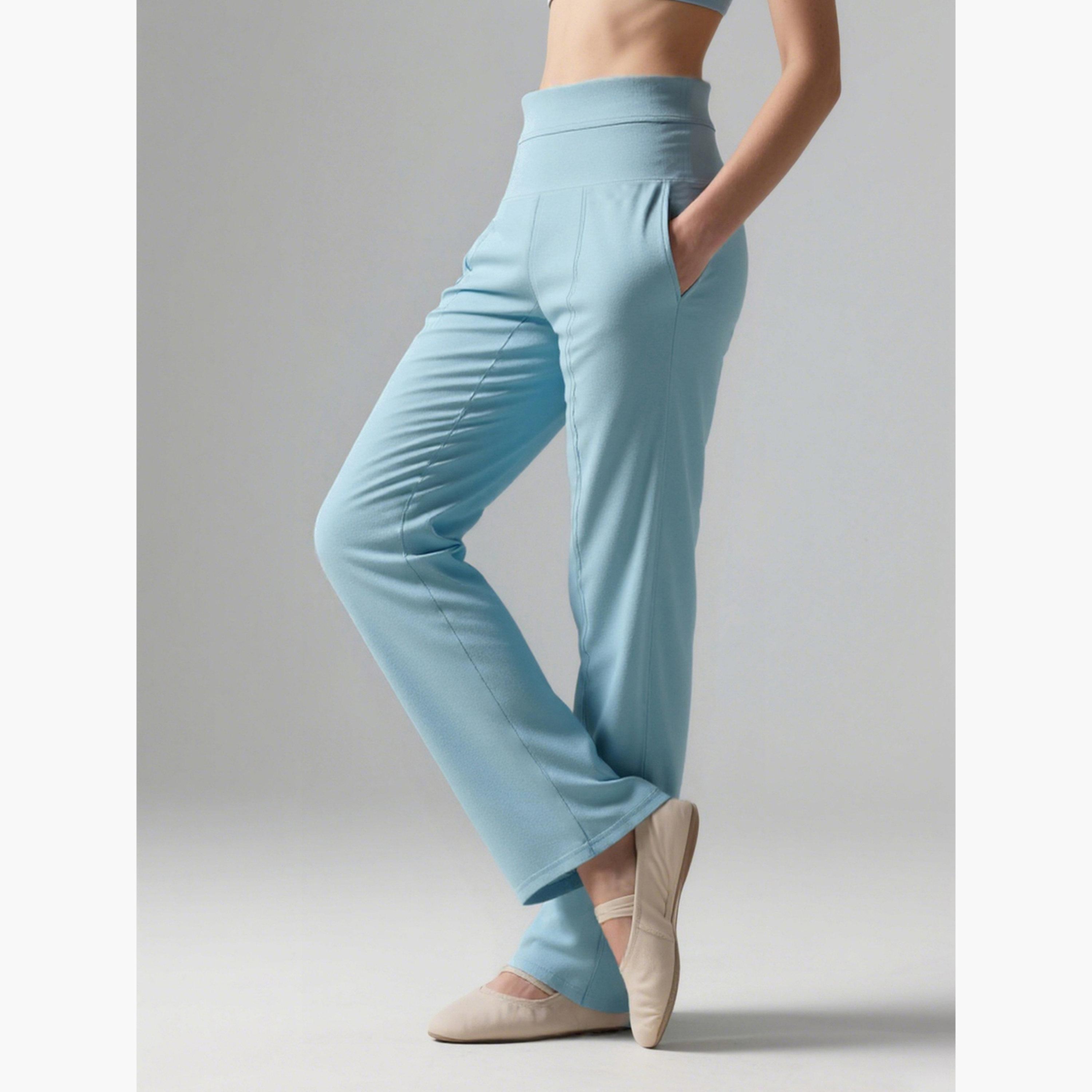 تيك تو - بنطال رياضي أزرق واسع الخصر-women-clothing-bottoms-joggers-image-2