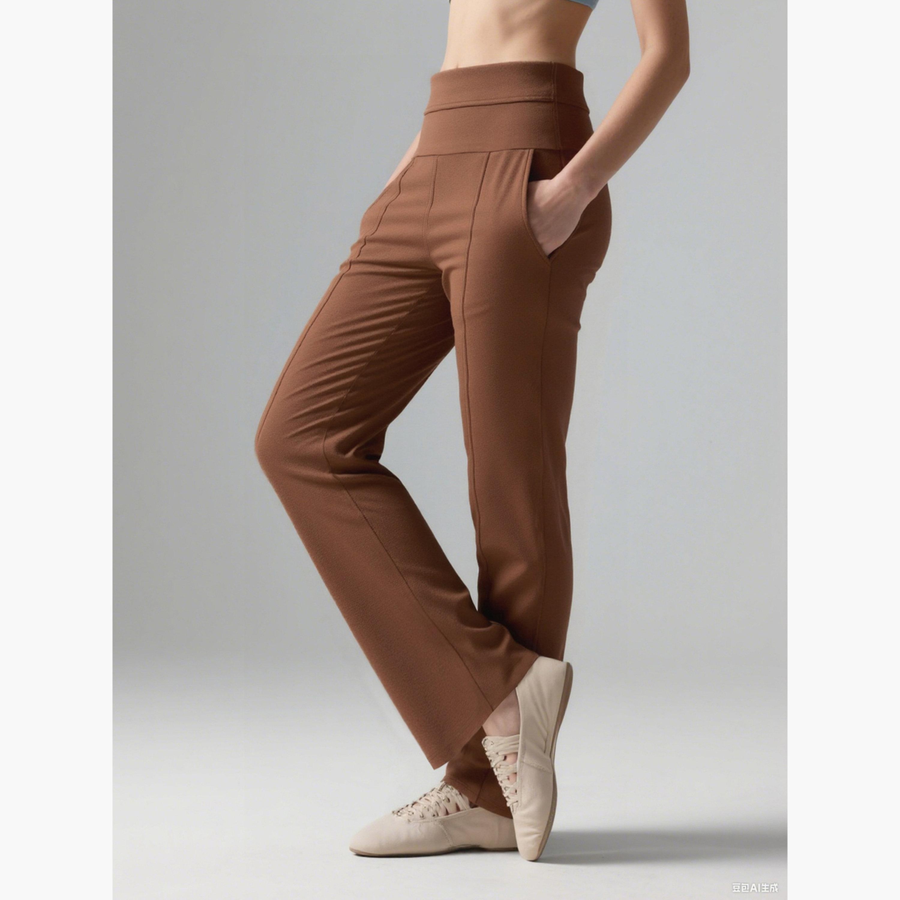 Take Two Coffee Brown Wide Waistband Flare Joggers-women-clothing-bottoms-joggers-image-5
