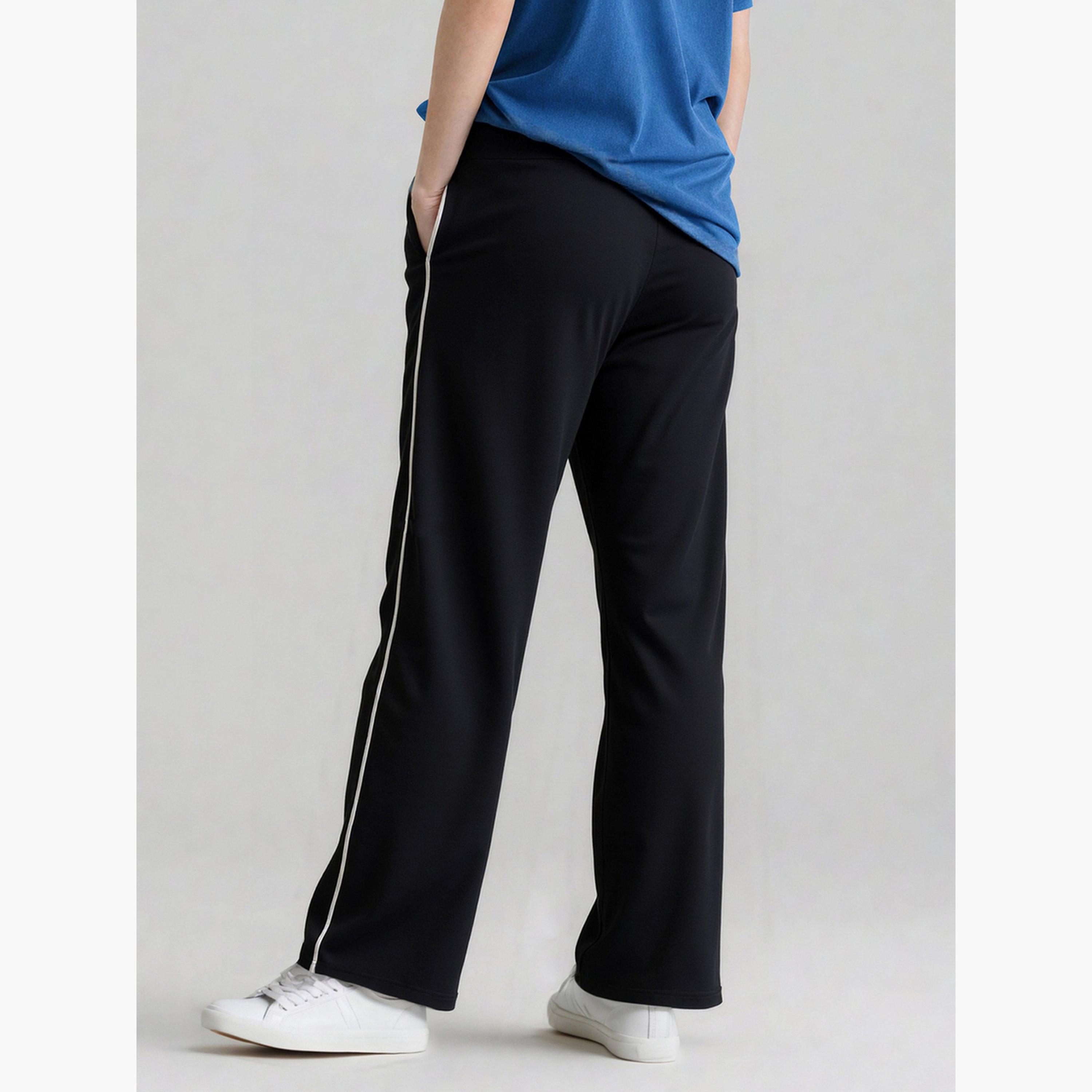 Take Two Women Black Solid Pocket Detail Straight Leg Pants-women-clothing-bottoms-trousers-image-5