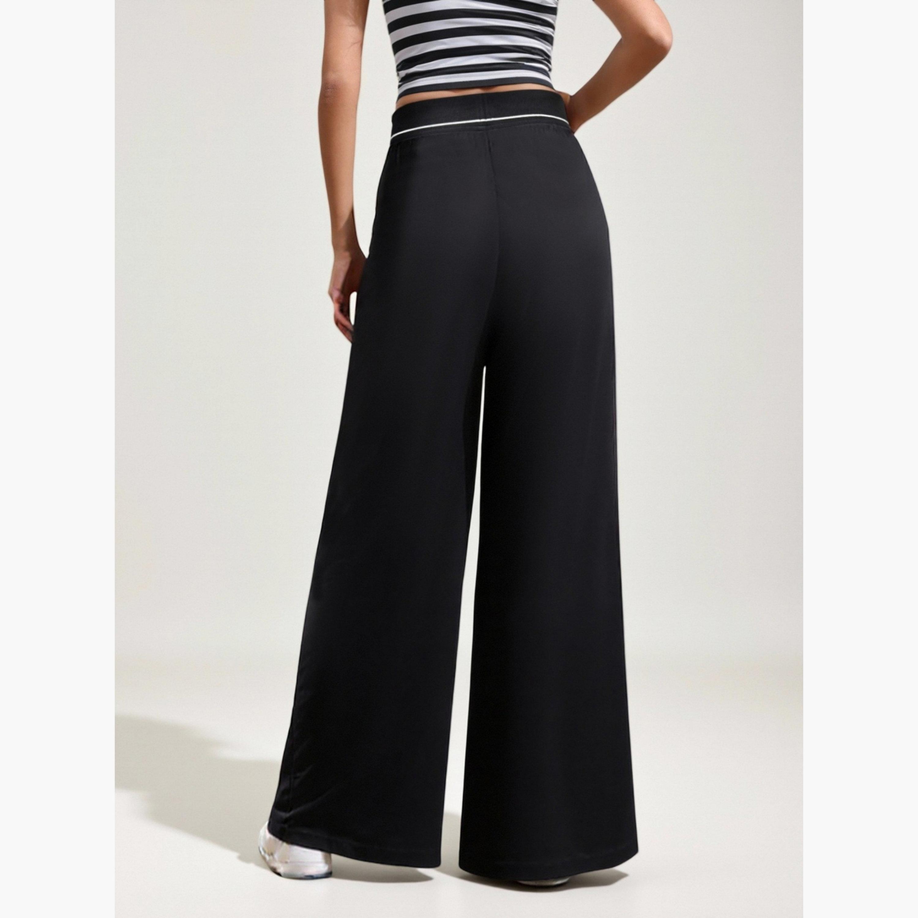 Take Two Women Black Wide Leg Trousers-women-clothing-bottoms-trousers-image-2