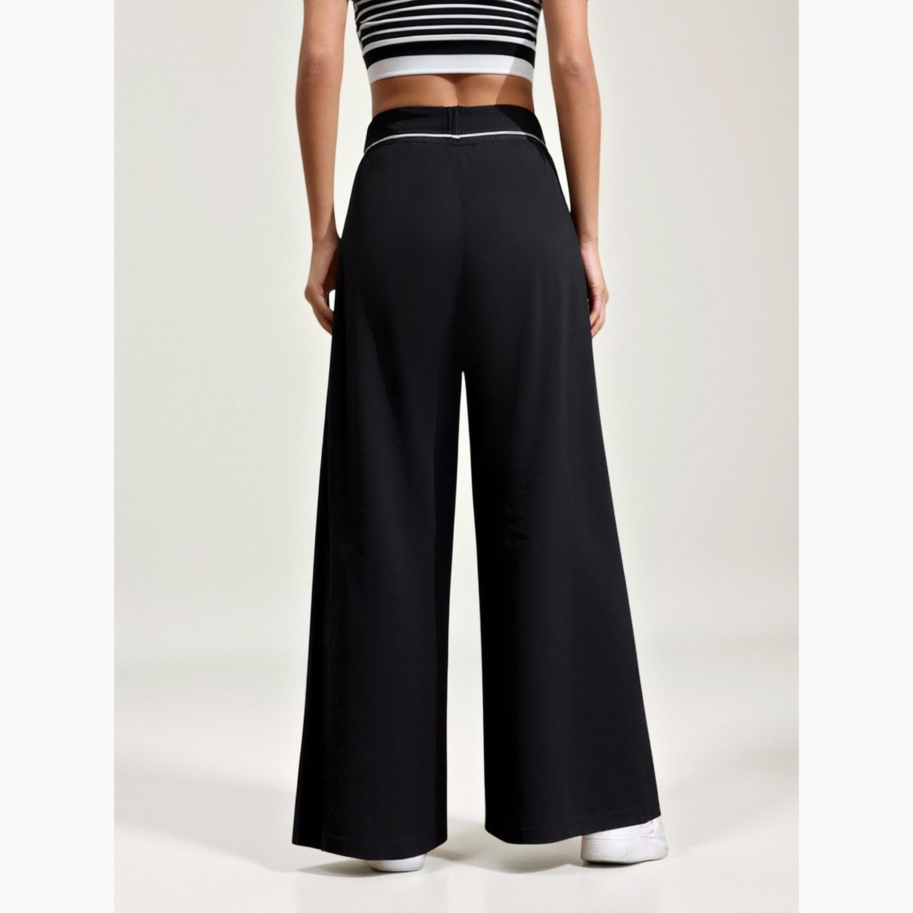 Take Two Women Black Wide Leg Trousers-women-clothing-bottoms-trousers-image-4