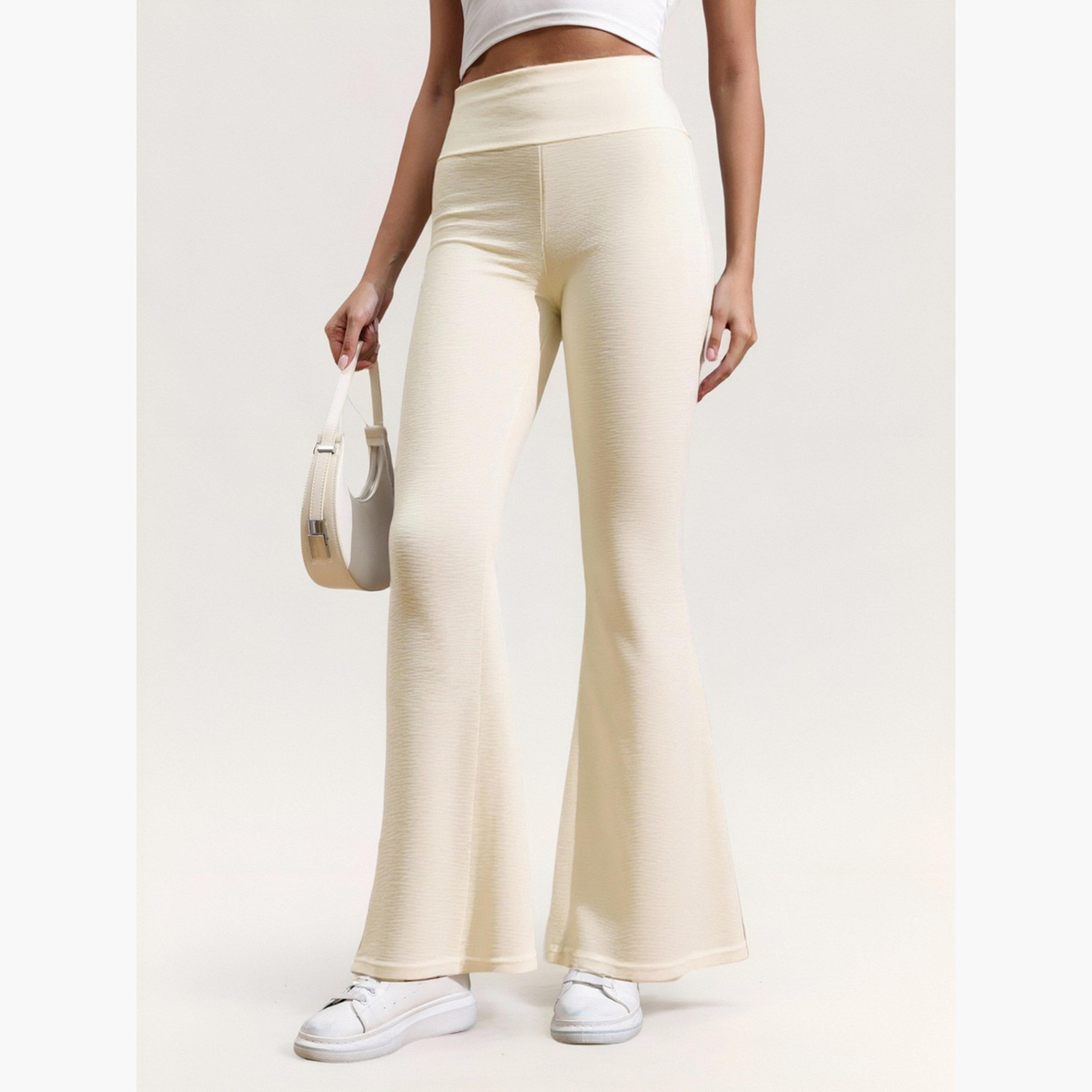 تيك تو - بنطال كريمي واسع بخصر مرتفع-women-clothing-bottoms-trousers-image-2