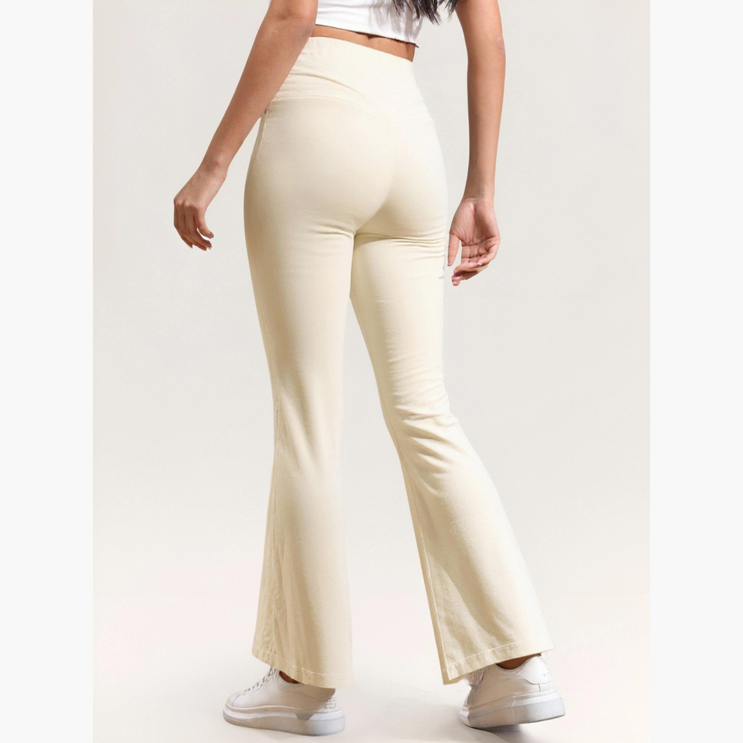 تيك تو - بنطال كريمي واسع بخصر مرتفع-women-clothing-bottoms-trousers-image-3
