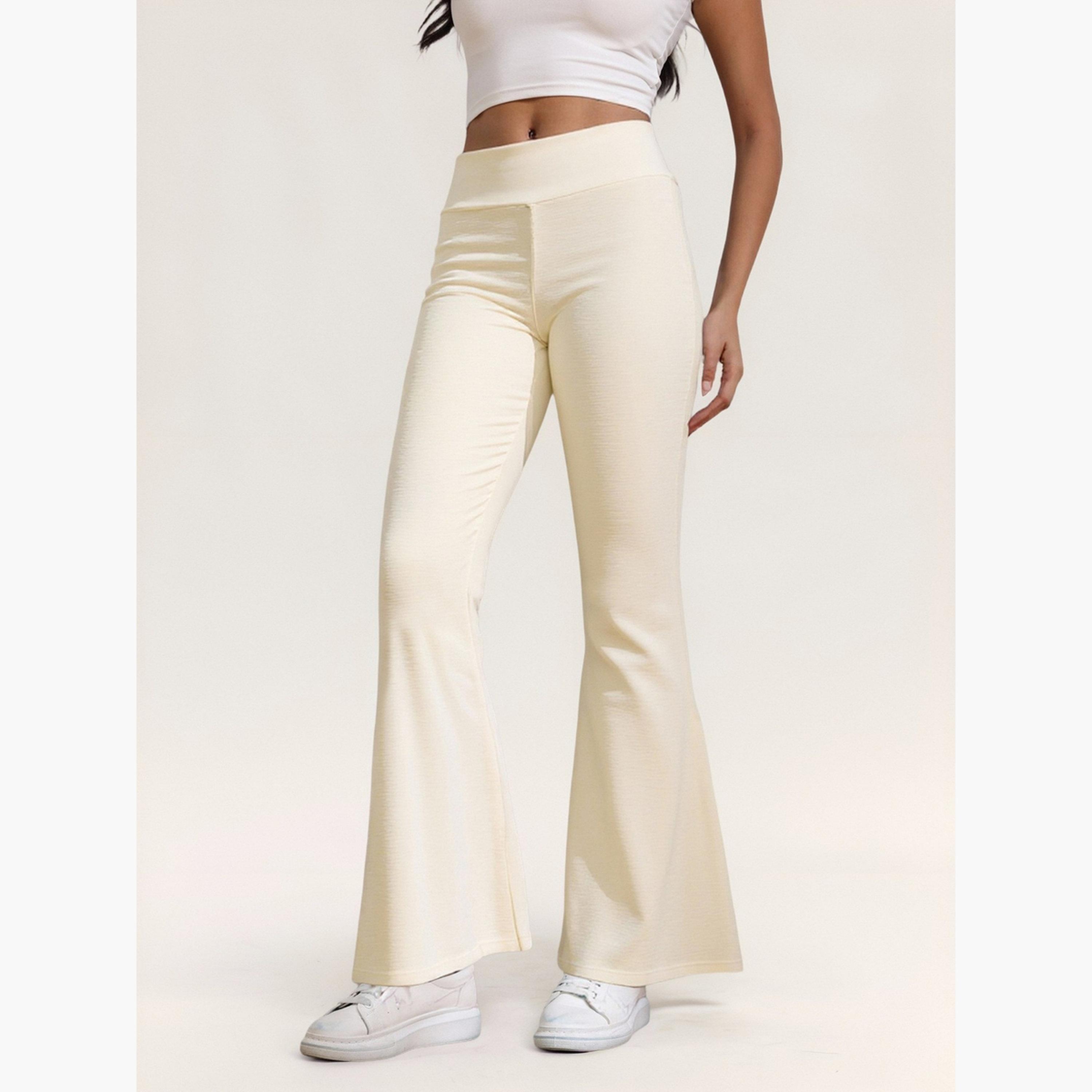 تيك تو - بنطال كريمي واسع بخصر مرتفع-women-clothing-bottoms-trousers-image-4