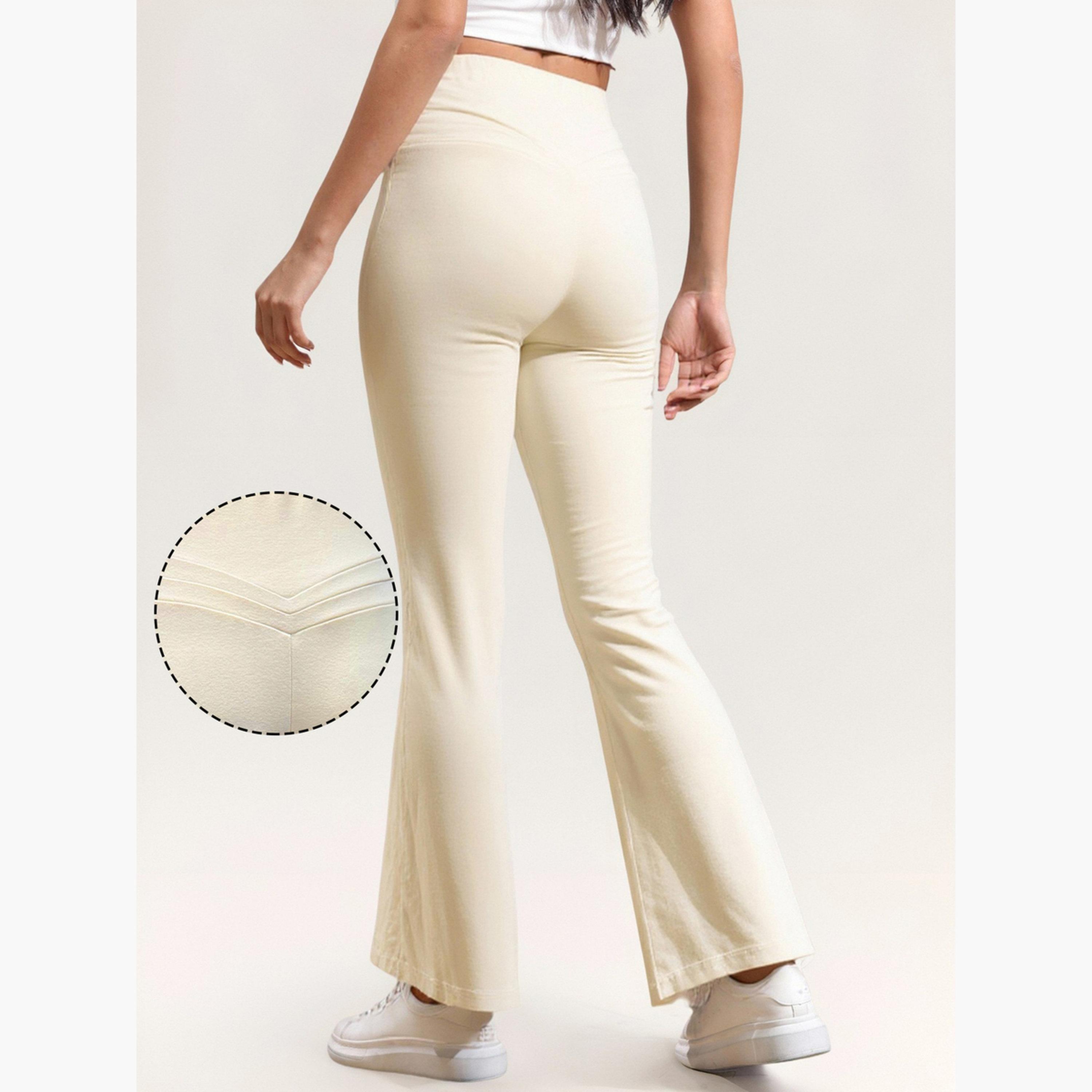 تيك تو - بنطال كريمي واسع بخصر مرتفع-women-clothing-bottoms-trousers-image-5