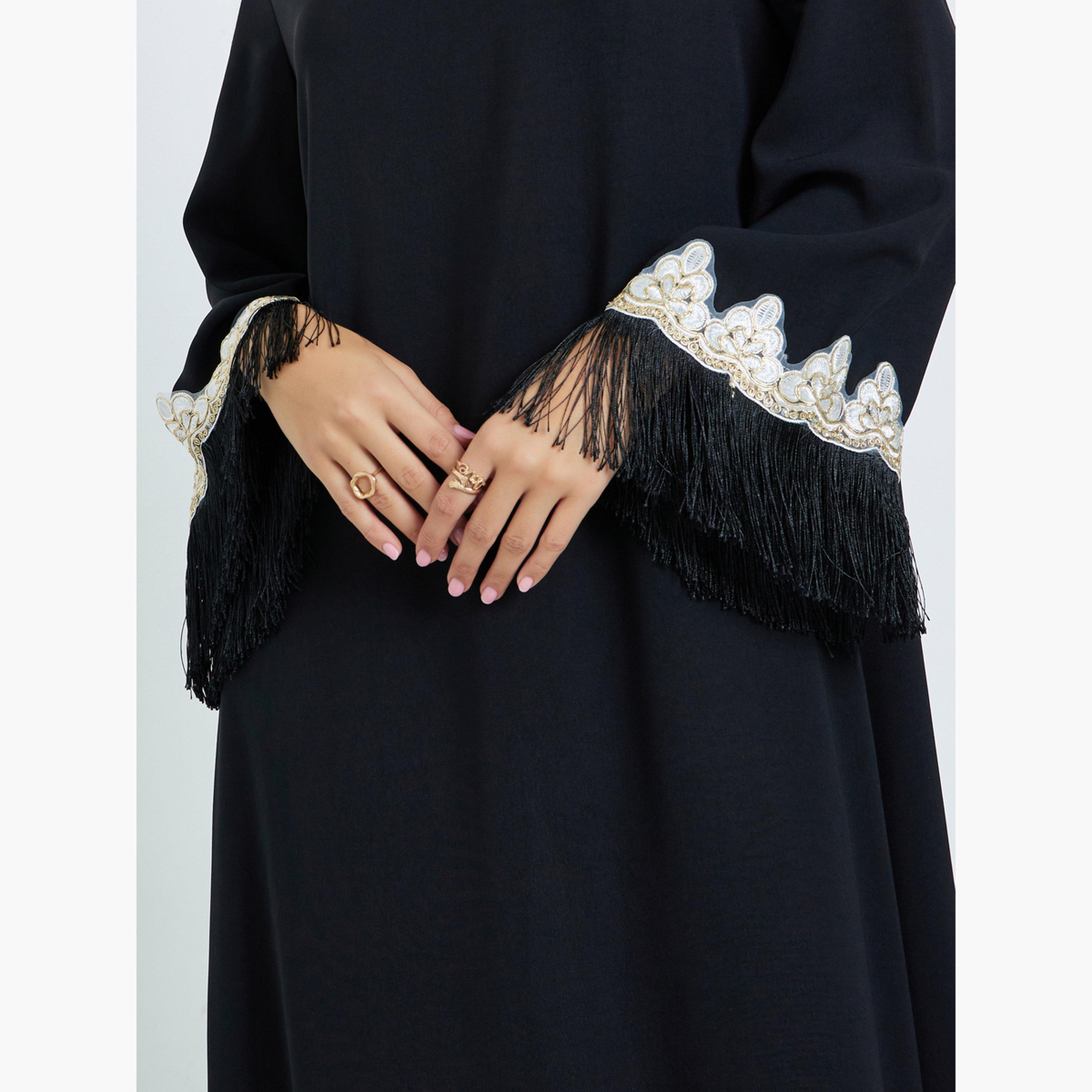 أميرة x ستايلي جلابية طويل بتفاصيل دانتيل-women-arabicclothing-jalabiyas-image-4
