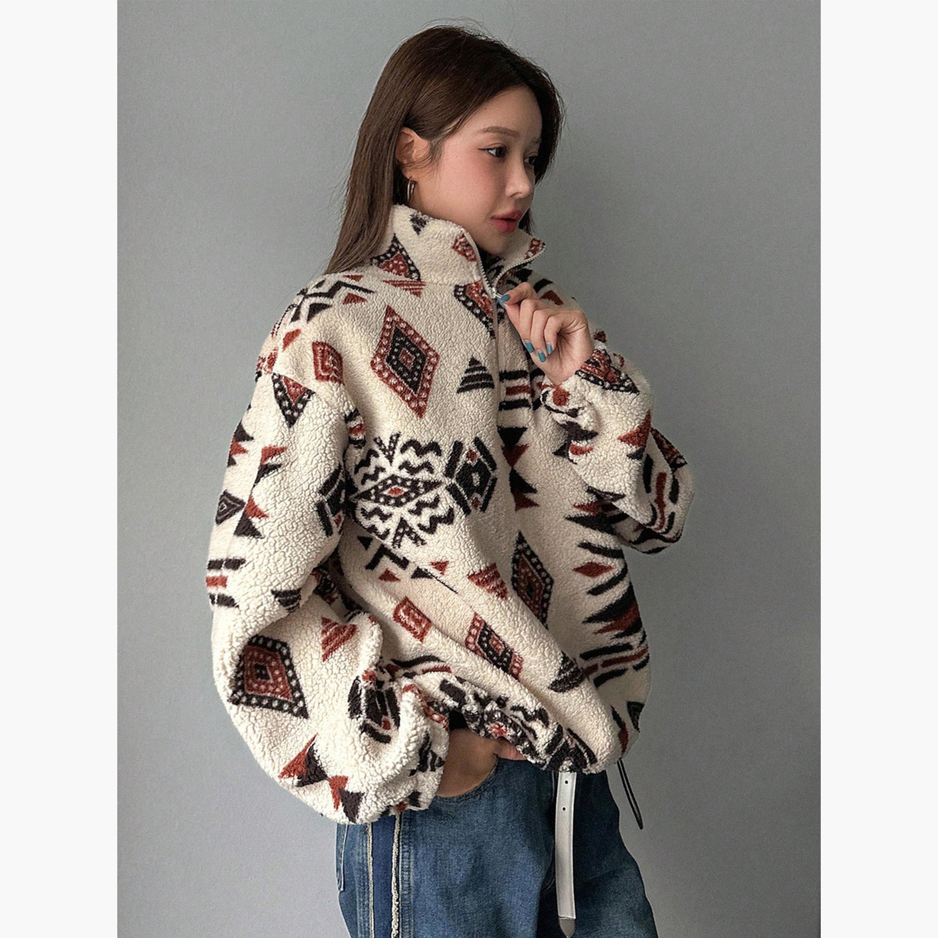 Take Two All Over Print Collared Long Sleeves Women's Sweatshirt-women-clothing-hoodiesandsweatshirts-sweatshirts-image-3