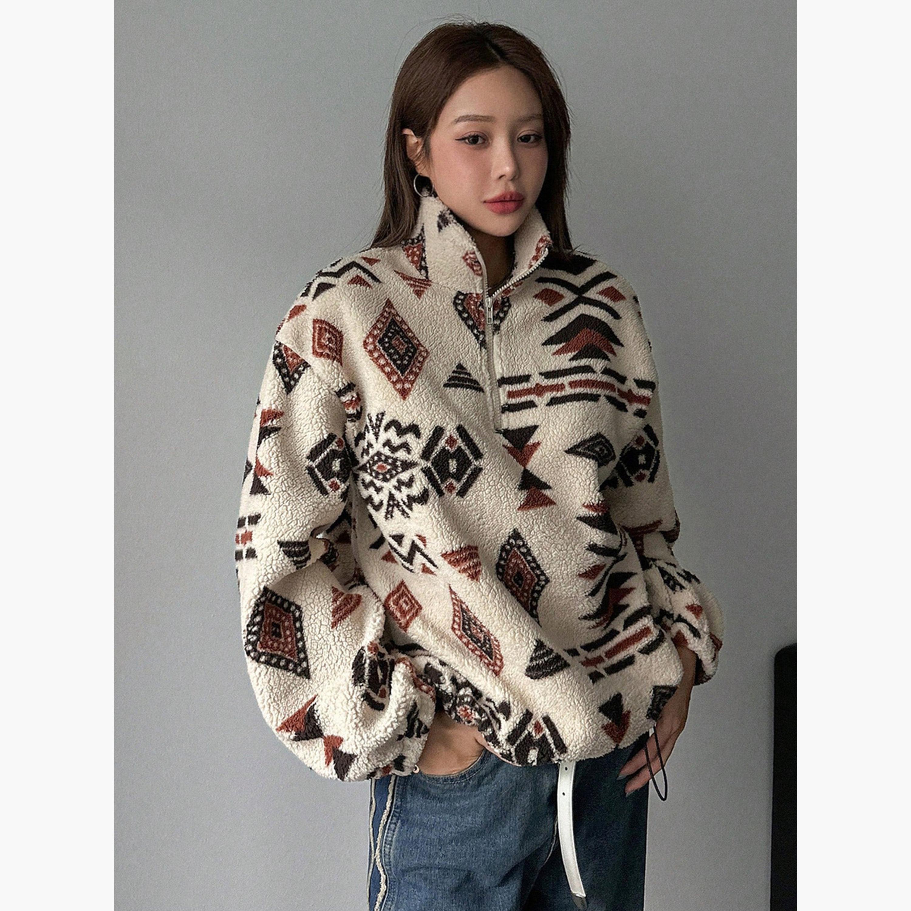 Take Two All Over Print Collared Long Sleeves Women's Sweatshirt-women-clothing-hoodiesandsweatshirts-sweatshirts-image-5