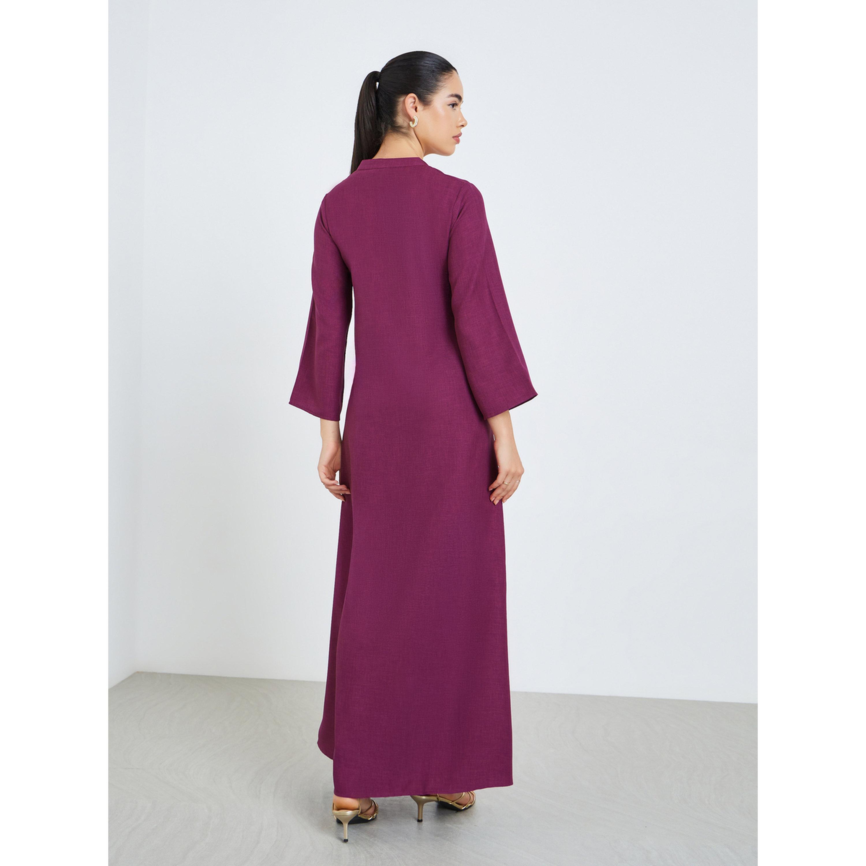 جلابية مزينة بحافة واسعة-women-arabicclothing-jalabiyas-image-5