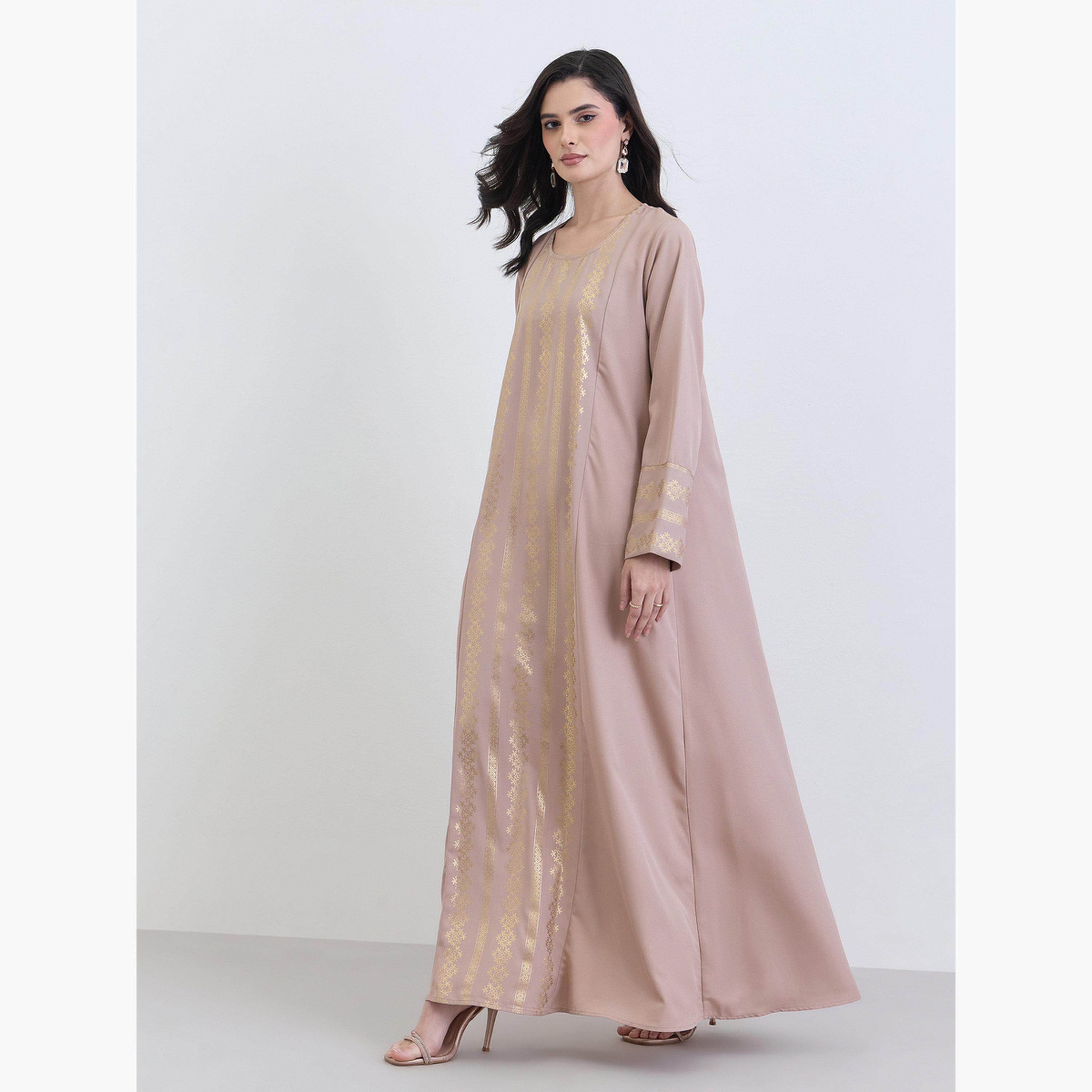 جلابية بطبعة ذهبية-women-arabicclothing-jalabiyas-image-2