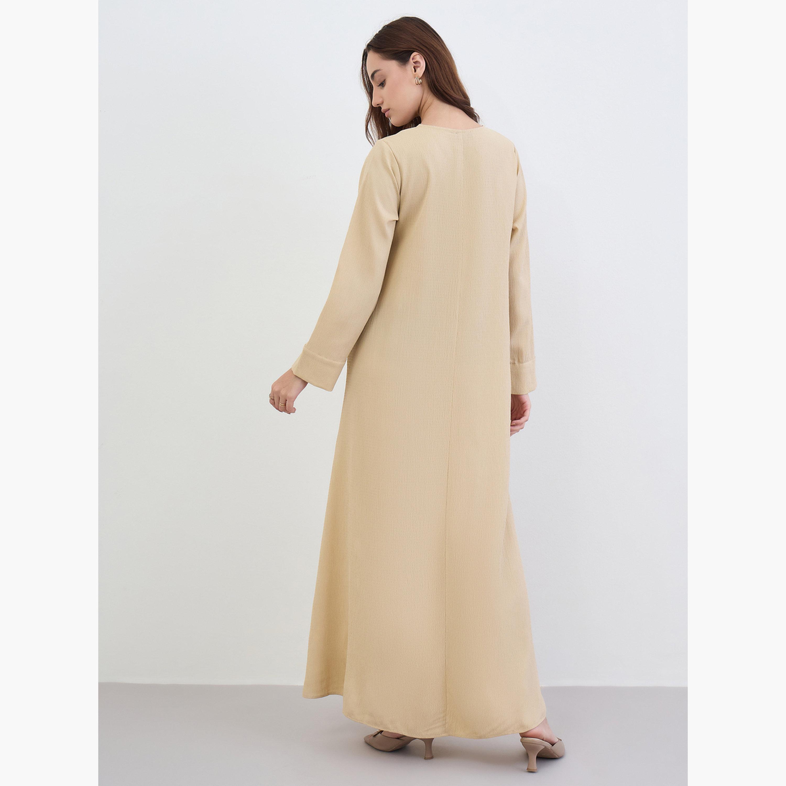 جلابية بأزرار كريستال بقصة واسعة-women-arabicclothing-jalabiyas-image-5