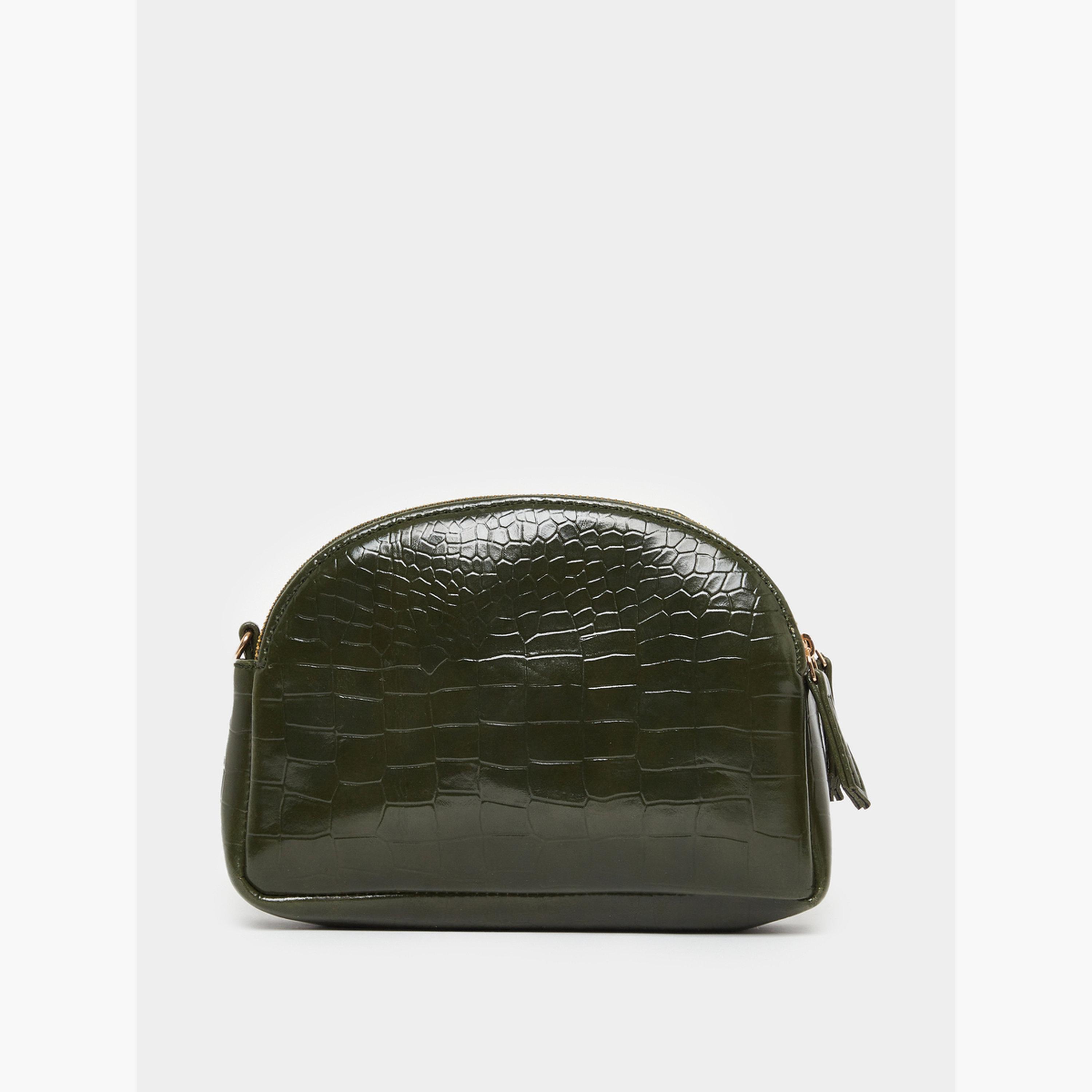 Styli Textured Sling Bag with Zip Closure-women-bagsandwallets-handbags-image-2