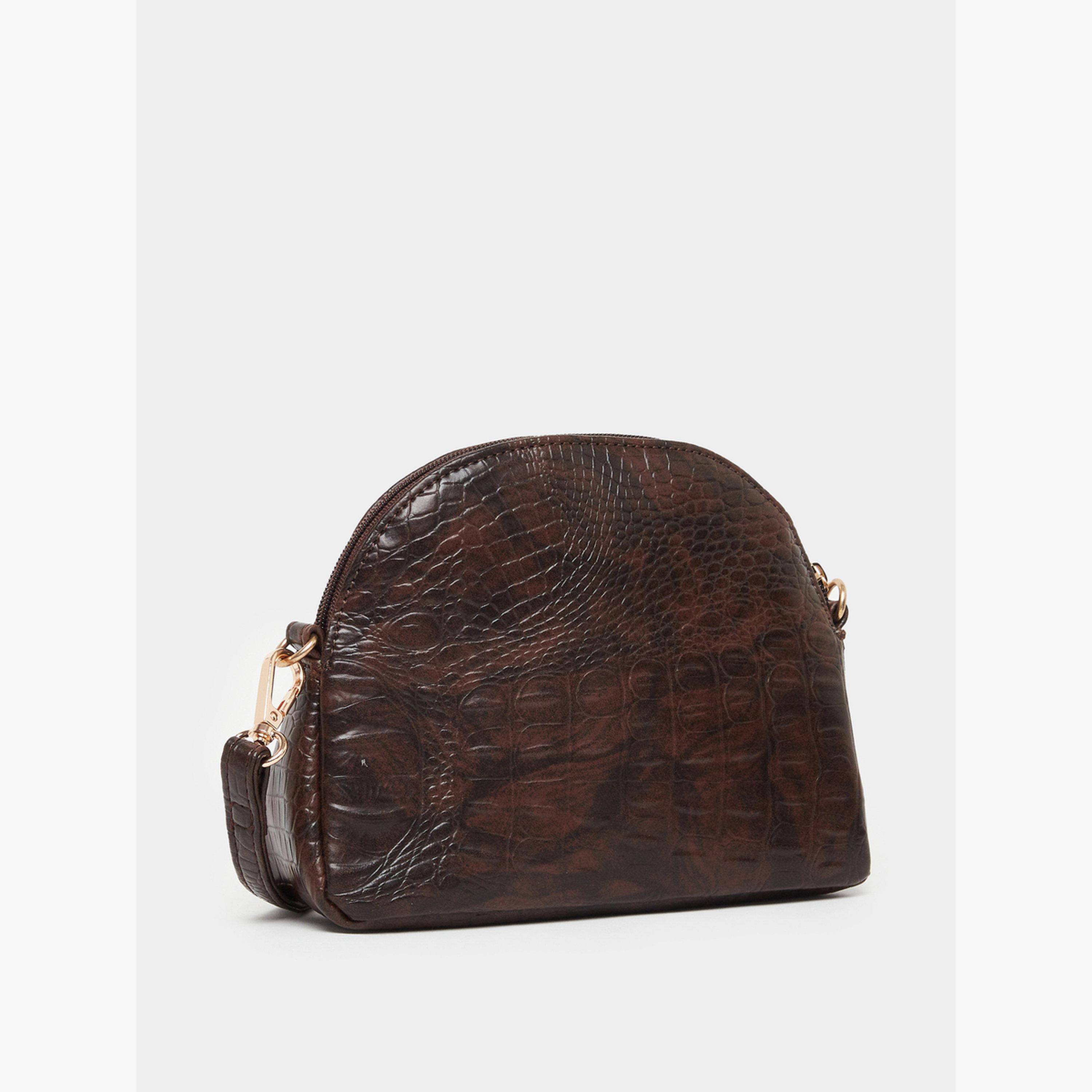 Styli Textured Sling Bag with Zip Closure-women-bagsandwallets-handbags-image-1