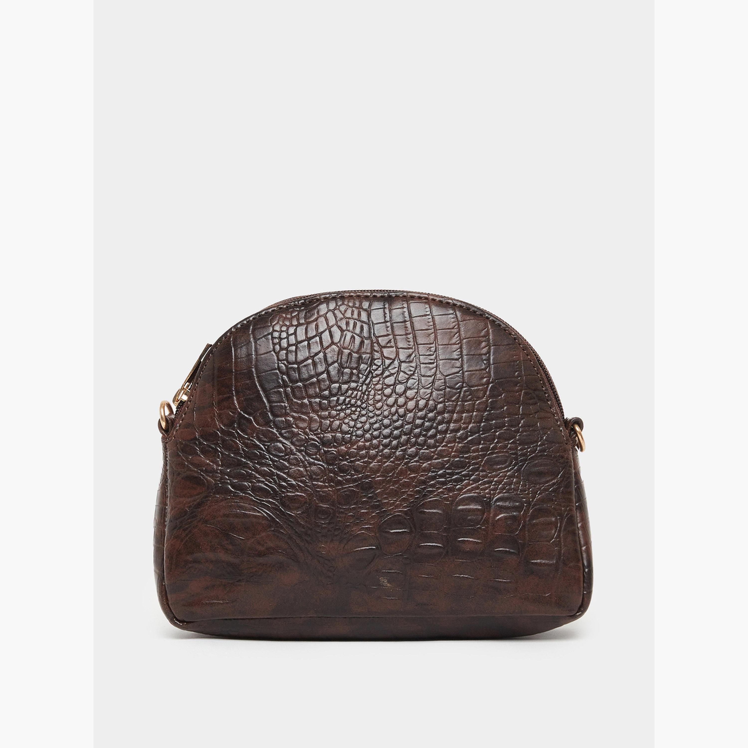 Styli Textured Sling Bag with Zip Closure-women-bagsandwallets-handbags-image-2